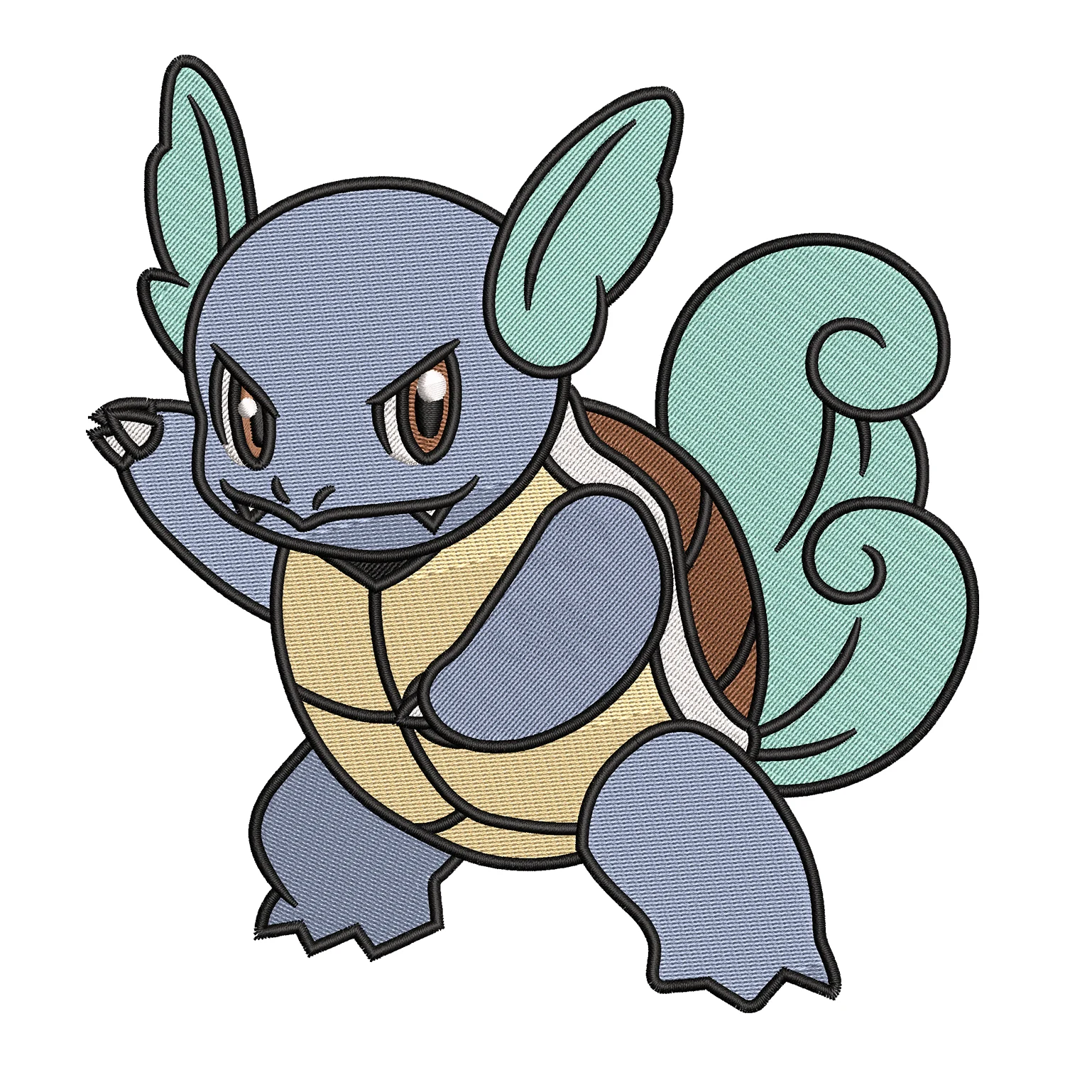 Wartortle Embroidery Design