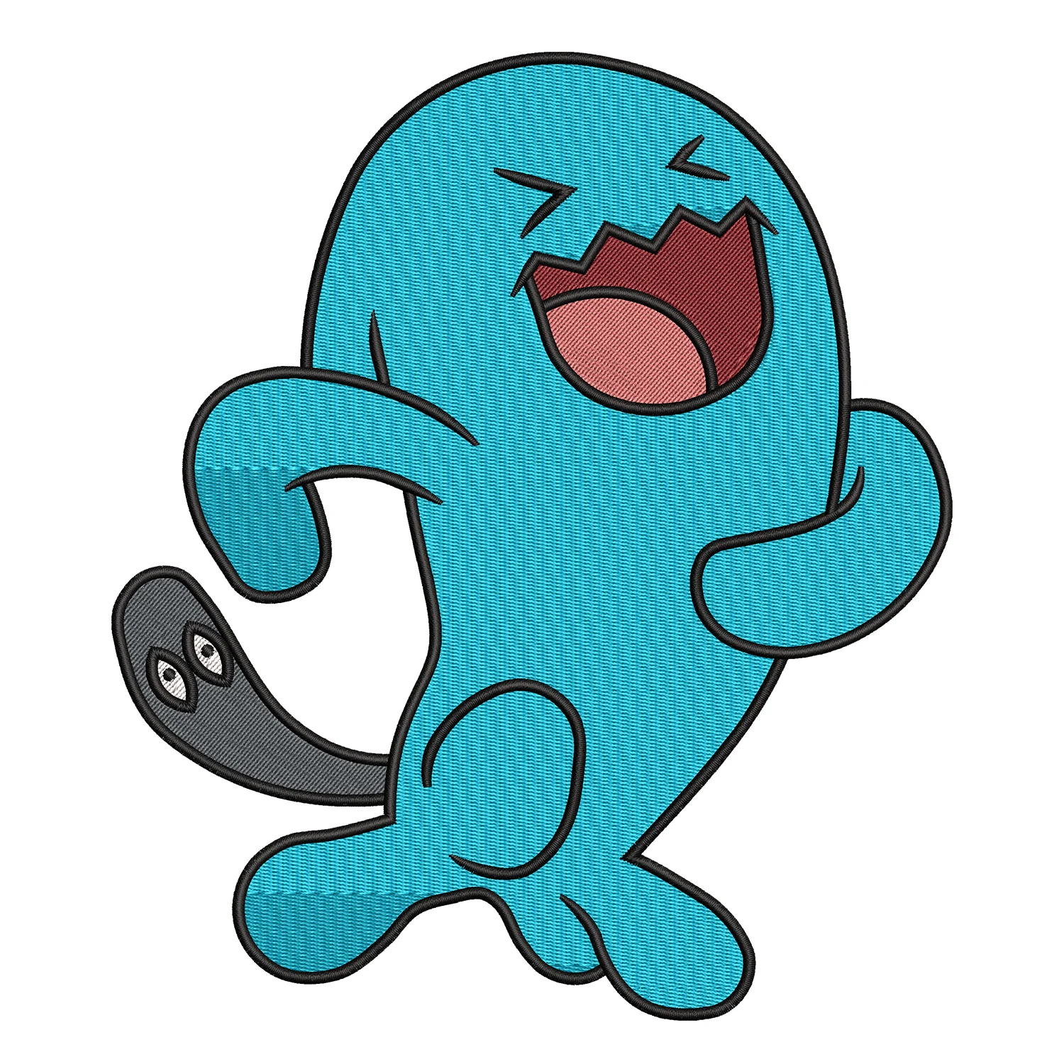 Wobbuffet Embroidery Design