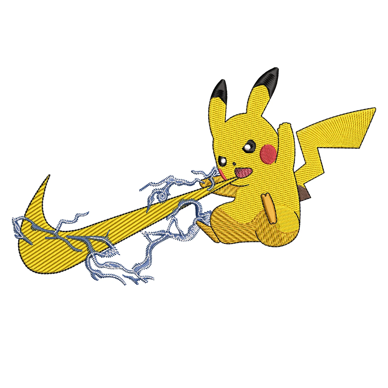 Pikachu Swoosh Embroidery Design