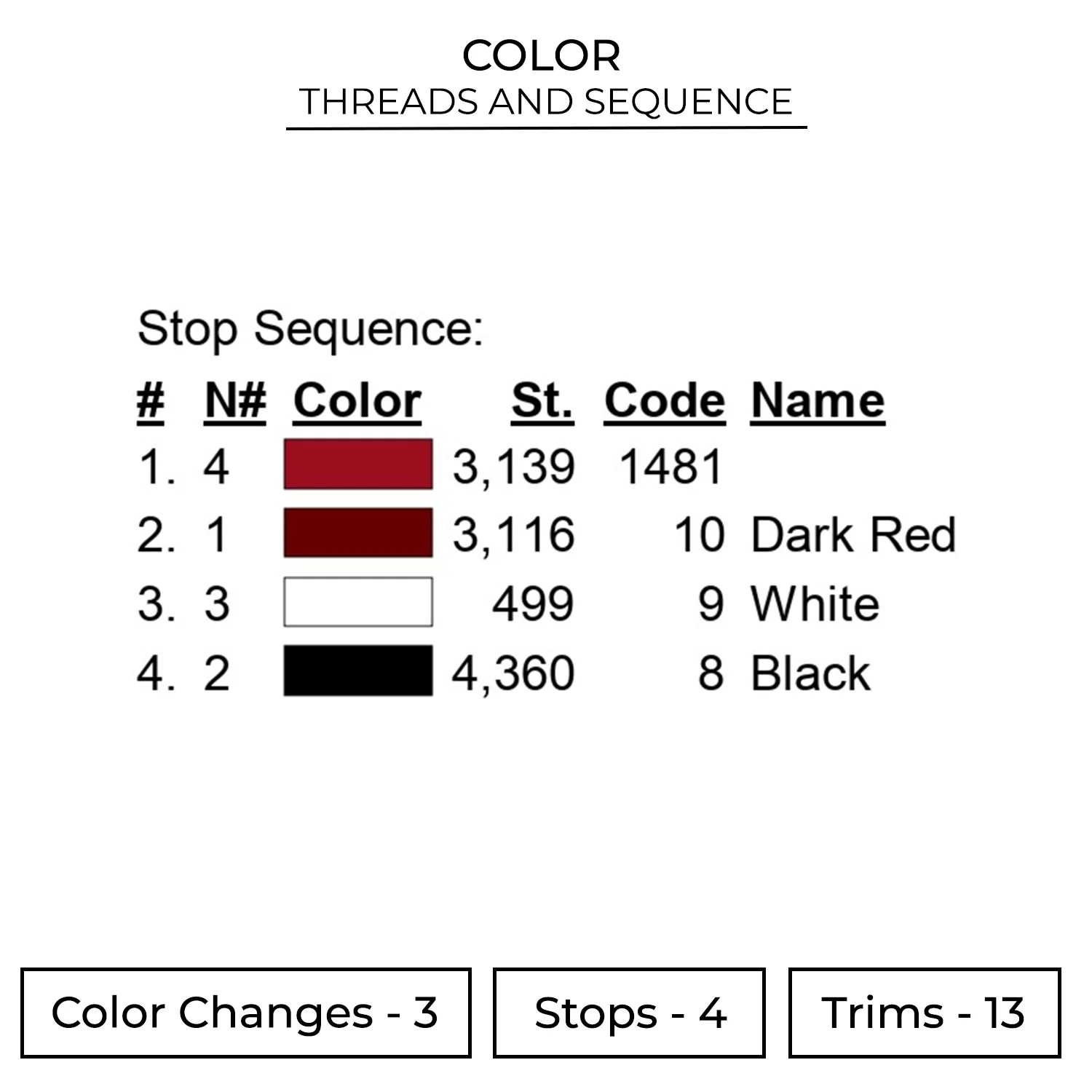 Heart Embroidery Design 2 Color EMG17