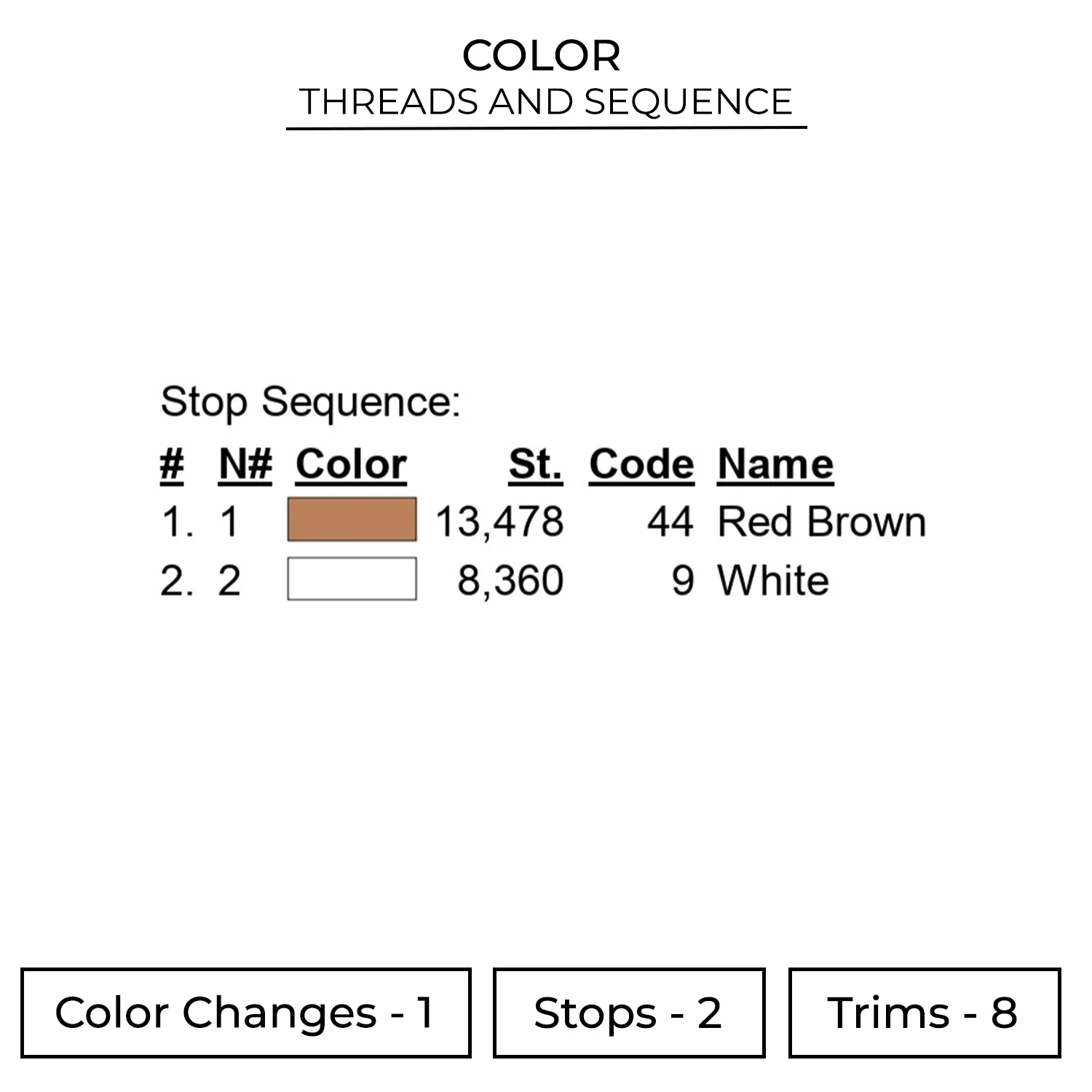 GAP Embroidery Design - GAP 2 Color FLG15