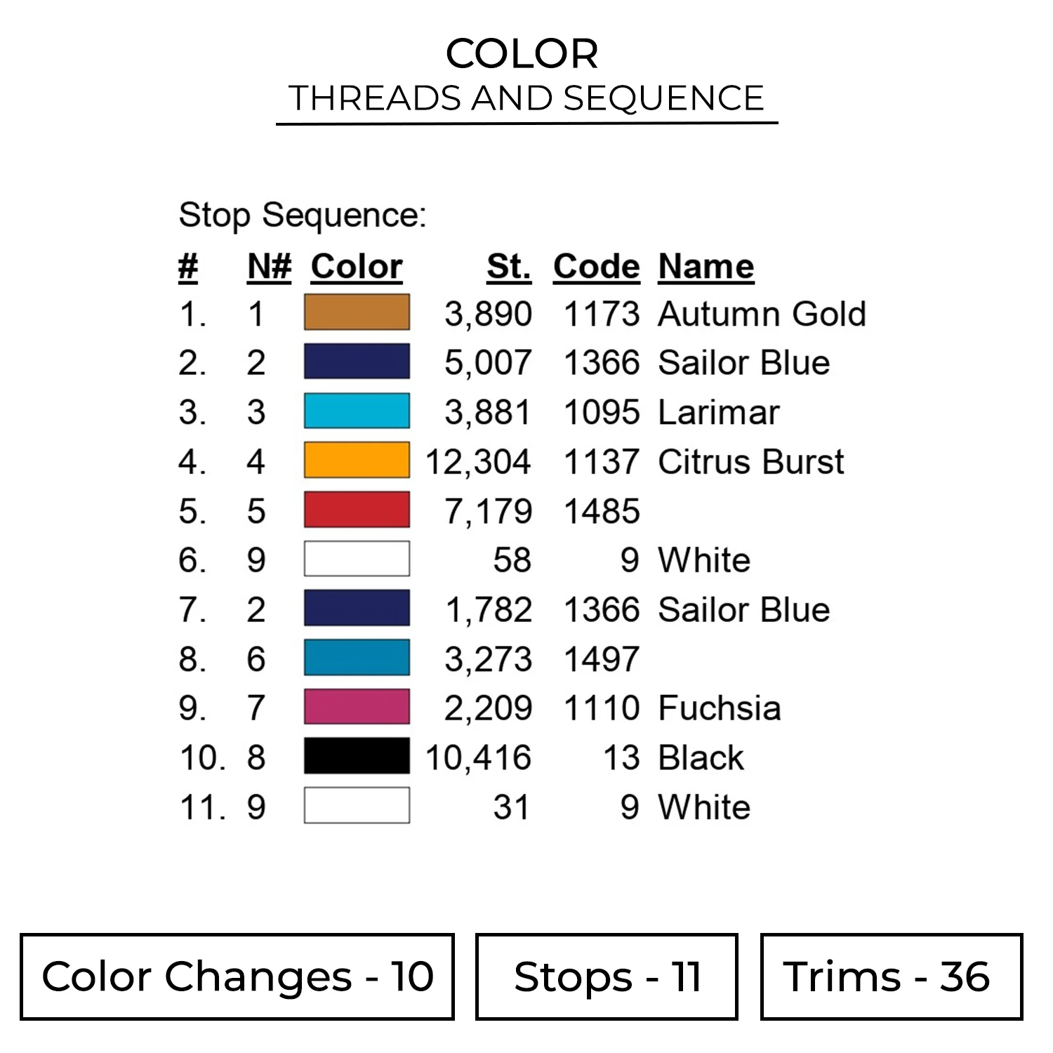 Golden Carp Fish Embroidery Design - Fish Embroidery Design 2 Color FSH03