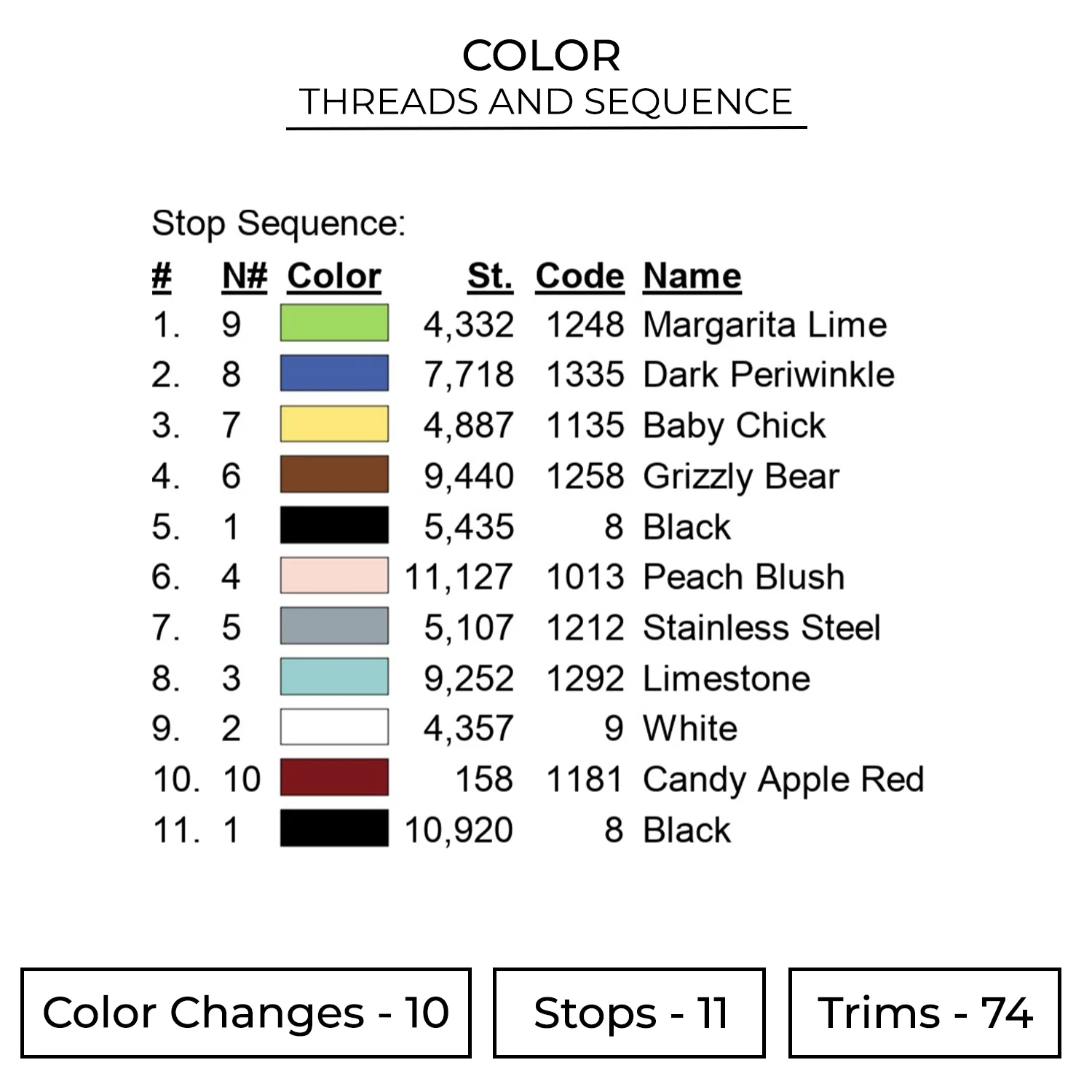 Labubu Sleeping Embroidery Design - Labubu 2 Color LBB26