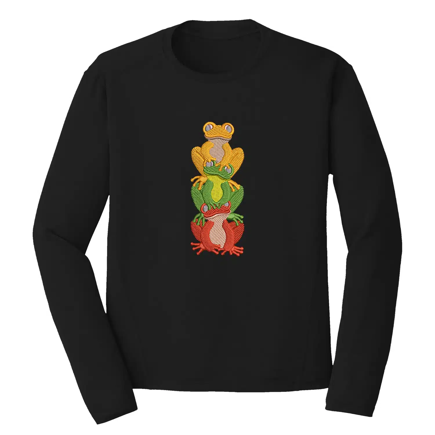 Frogs Embroidery Design - Frog Embroidery Design 1 Mockup AML10