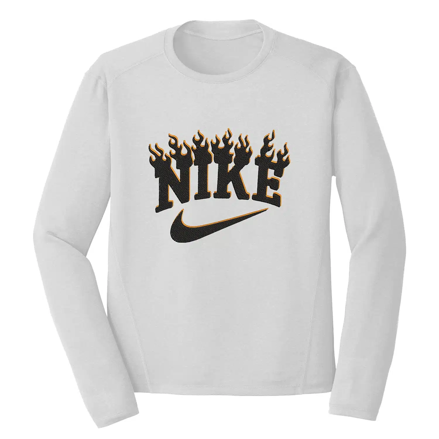 Nike Flames Embroidery Design - Nike Embroidery Design 1 Mockup NKE13