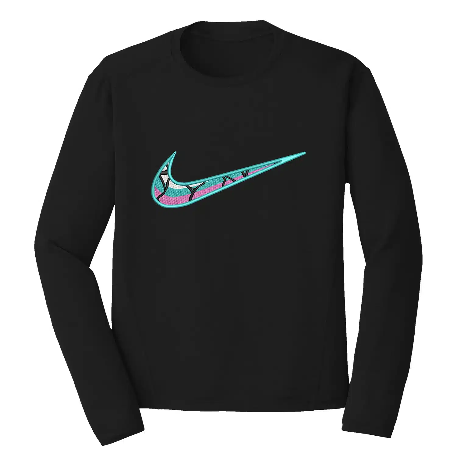 Nike Logo Abstract Embroidery Design - Nike Embroidery Design 1 Mockup NKE16