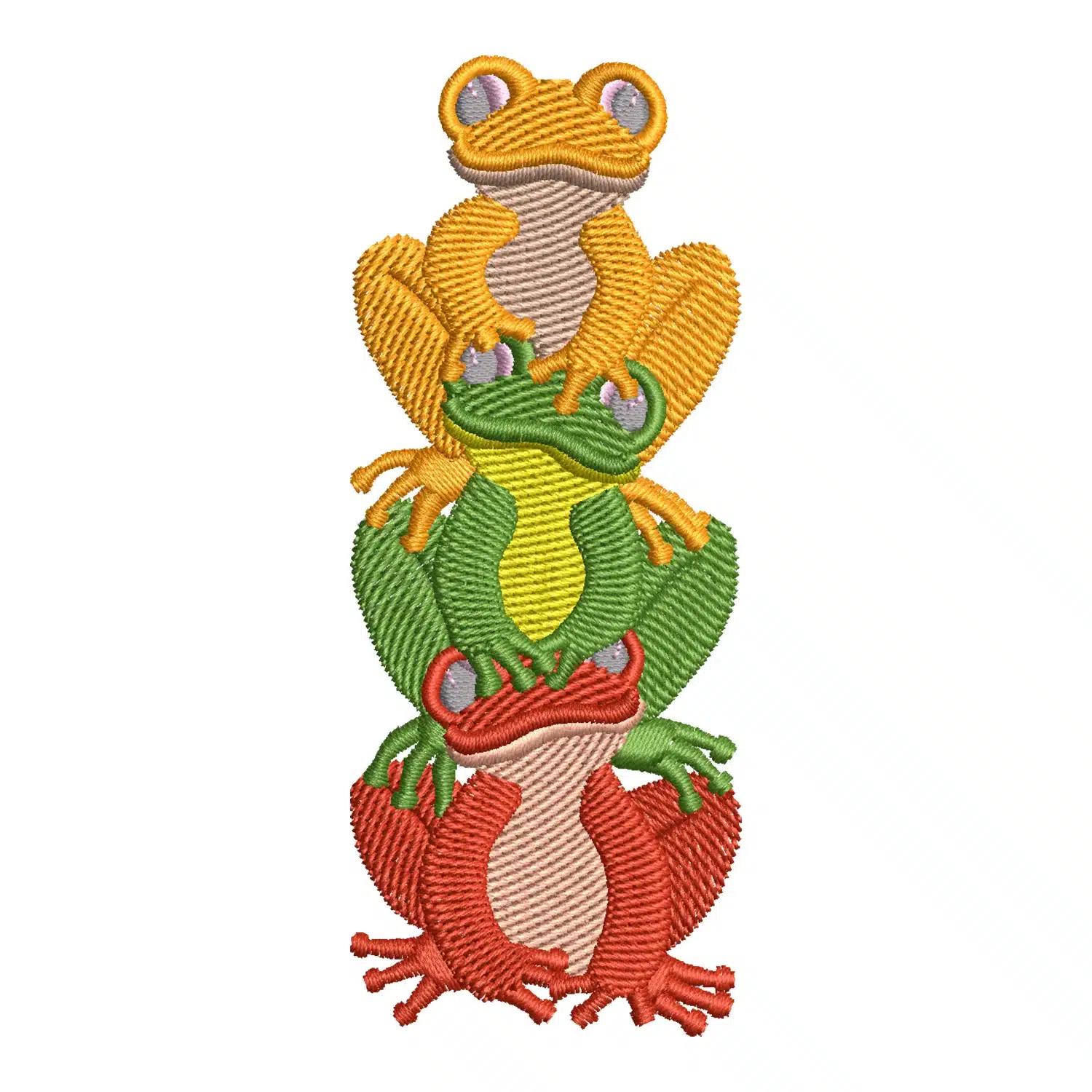 Frogs Embroidery Design Frogs Embroidery Design