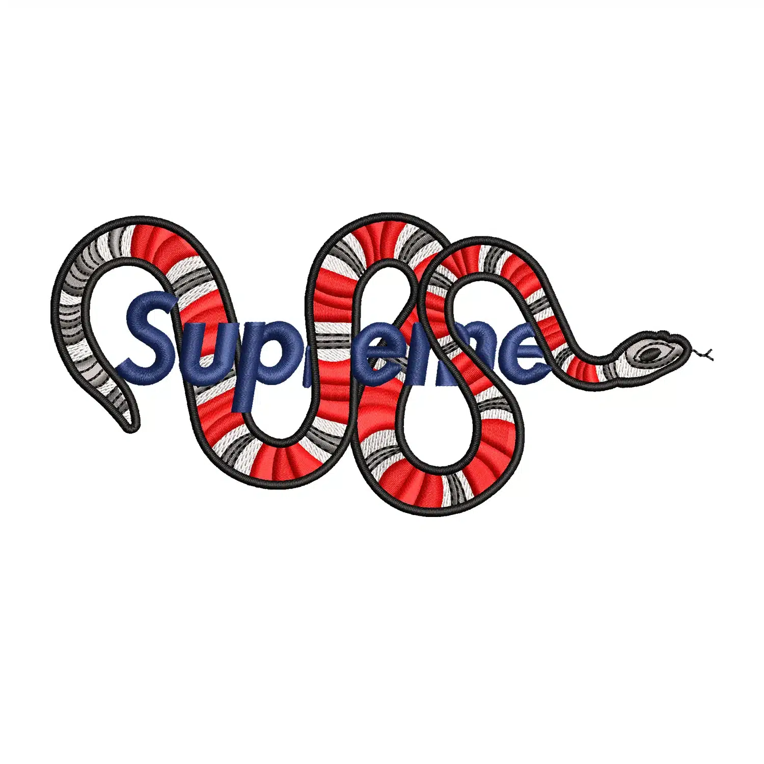 Snake Supreme Embroidery Design