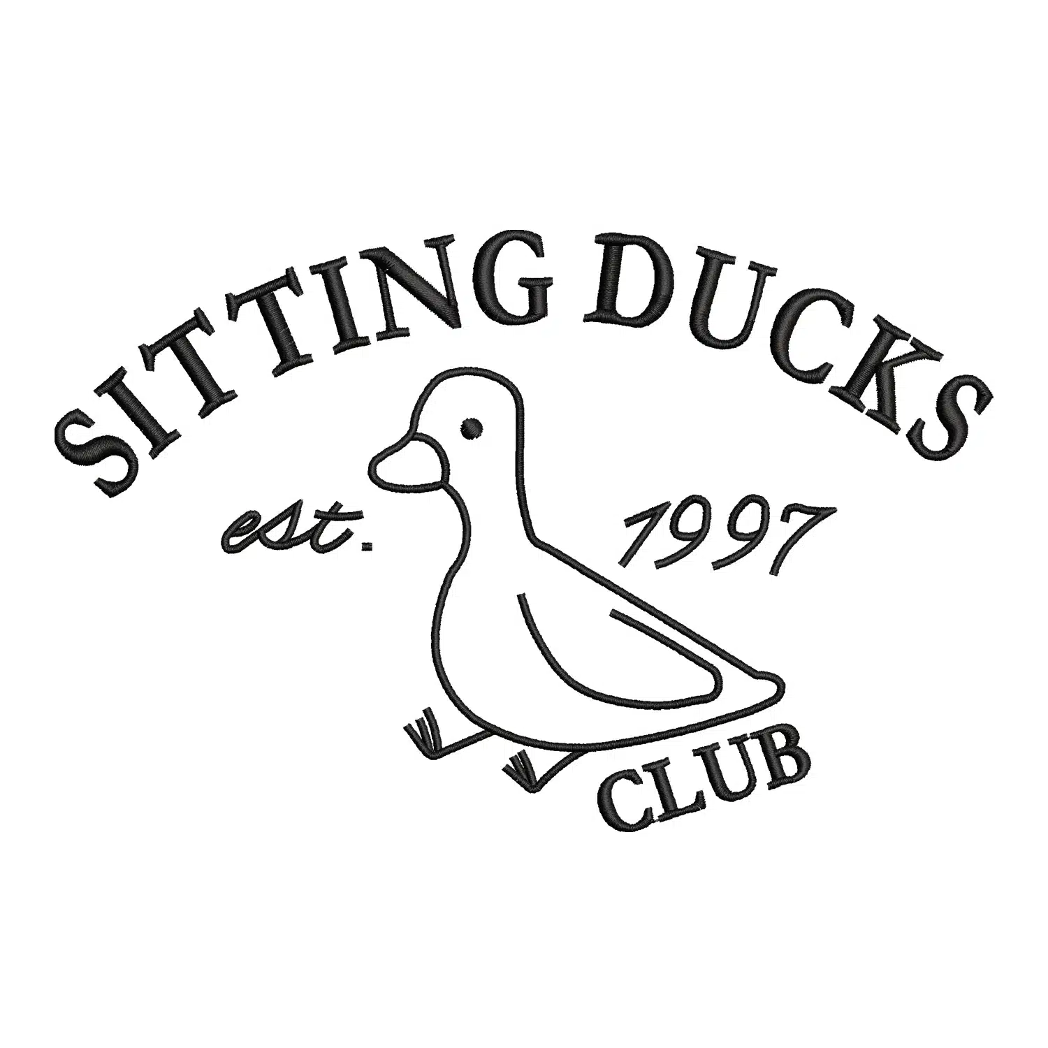 Sitting Ducks Embroidery Design Sitting Ducks Embroidery Design