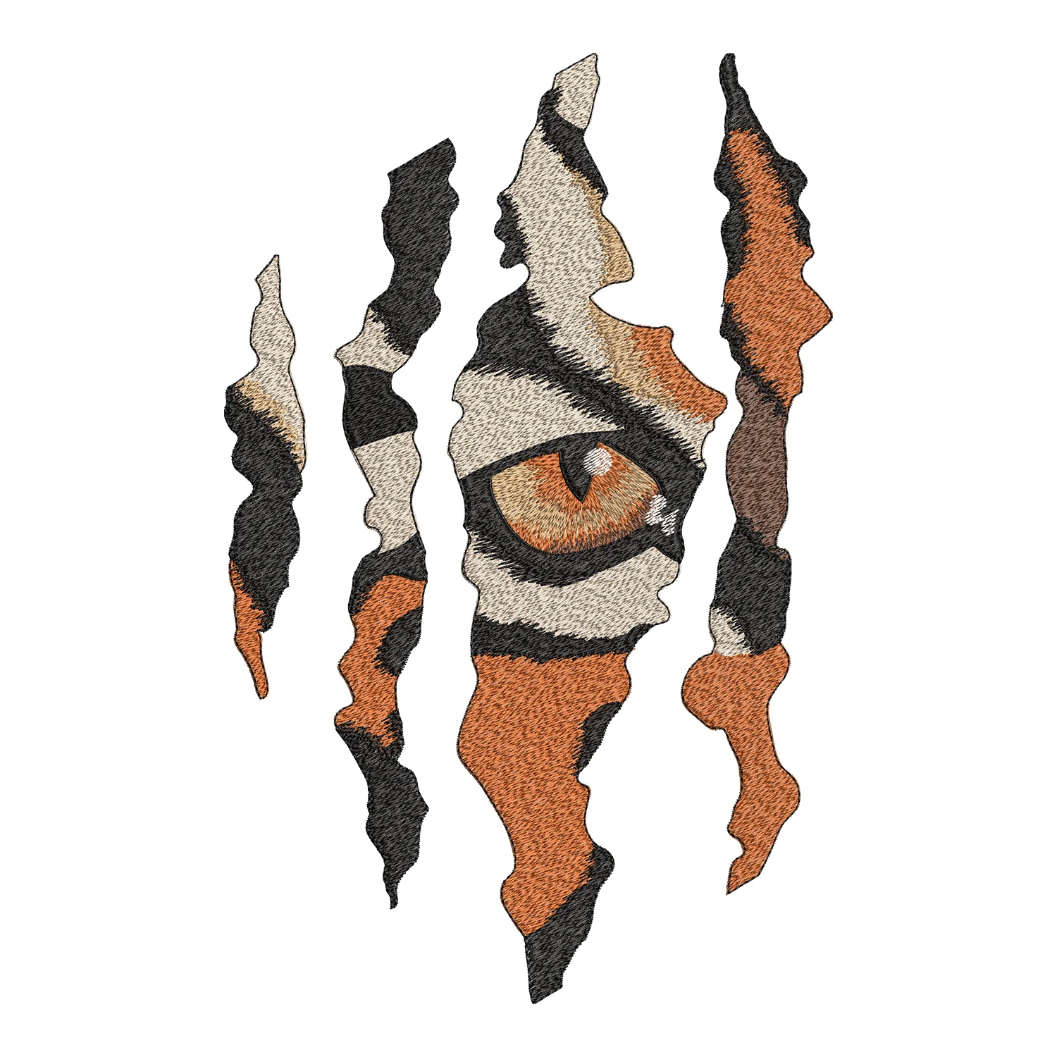 Tiger Eye Clawmark Embroidery Design