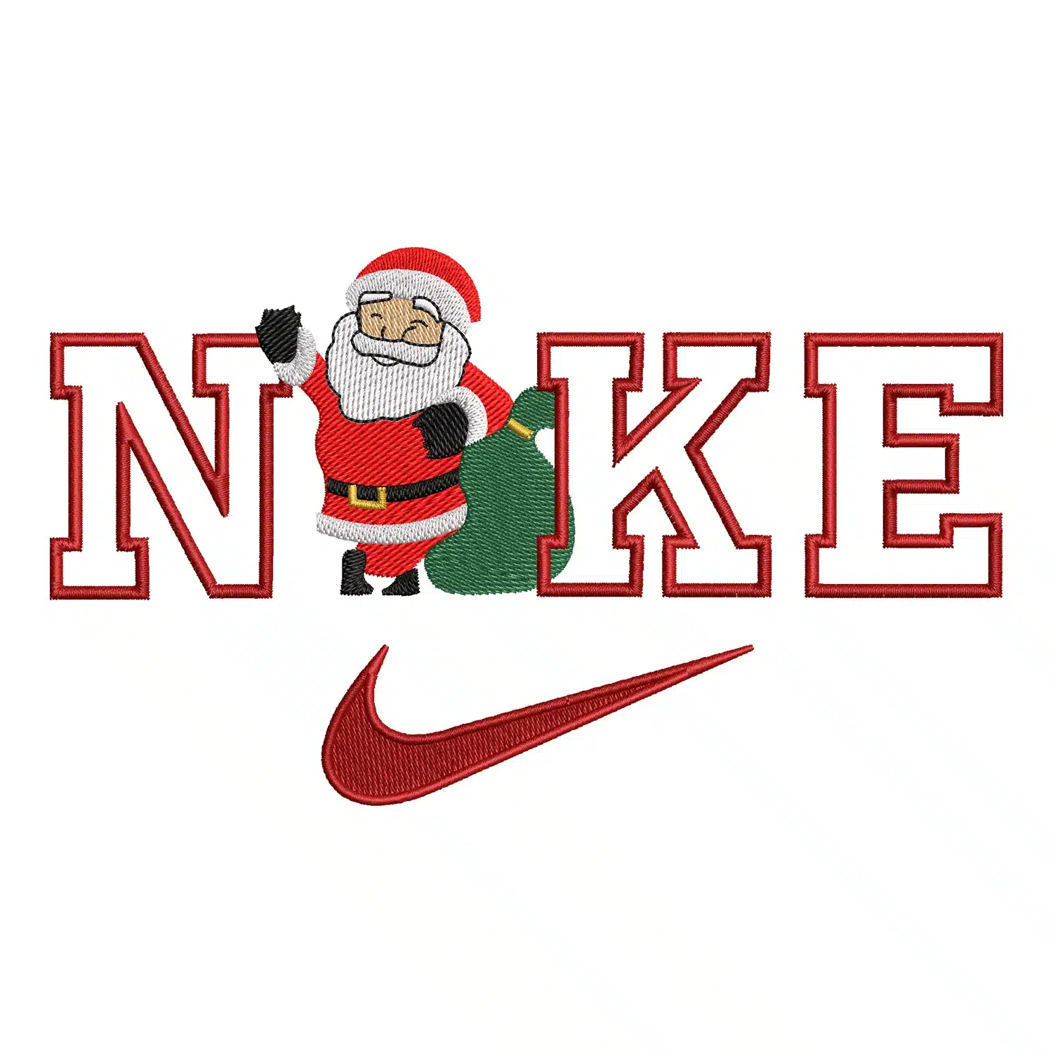 Santa Claus Nike Embroidery Design