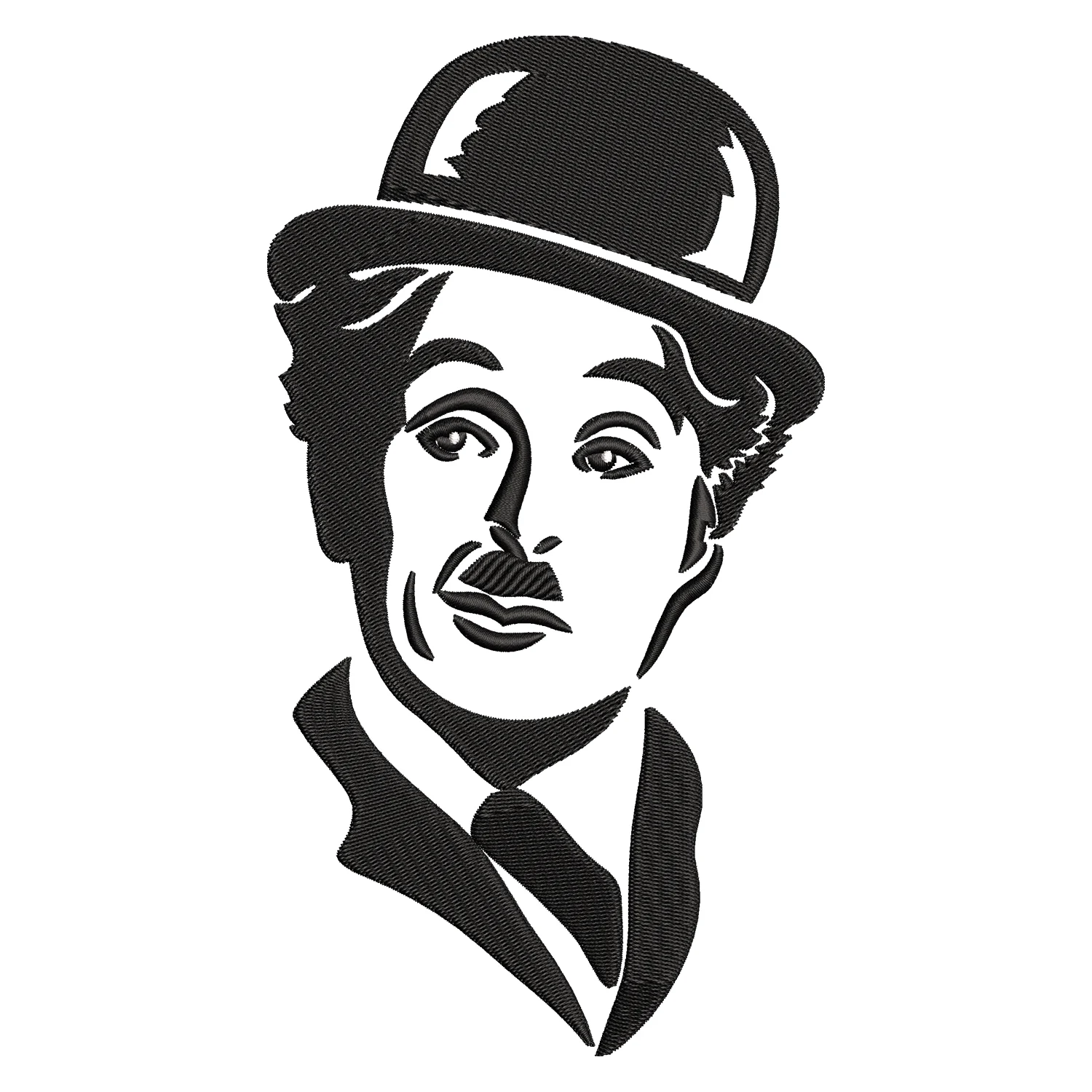 Charlie Chaplin Embroidery Design