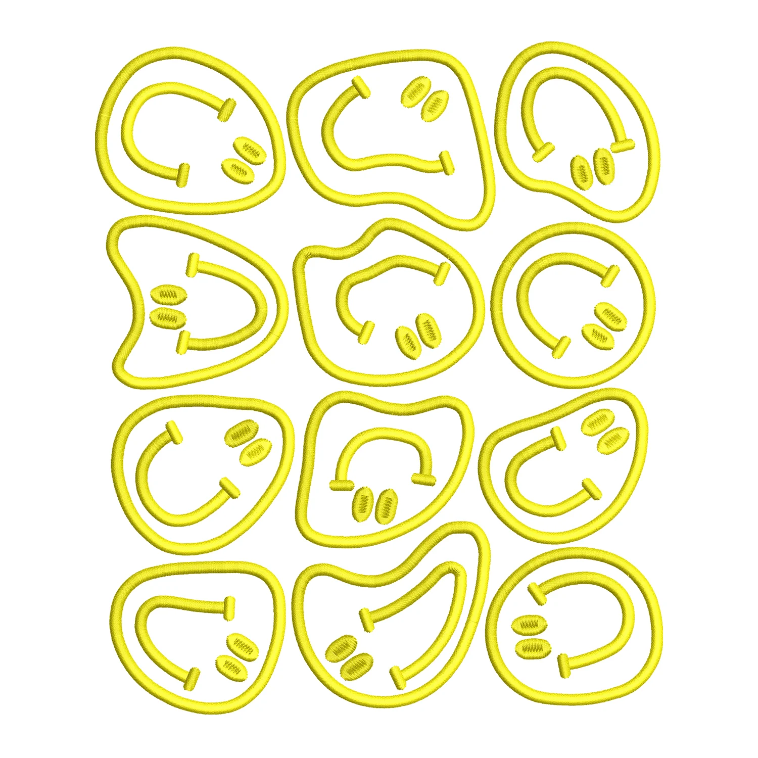 Smilies Embroidery Design