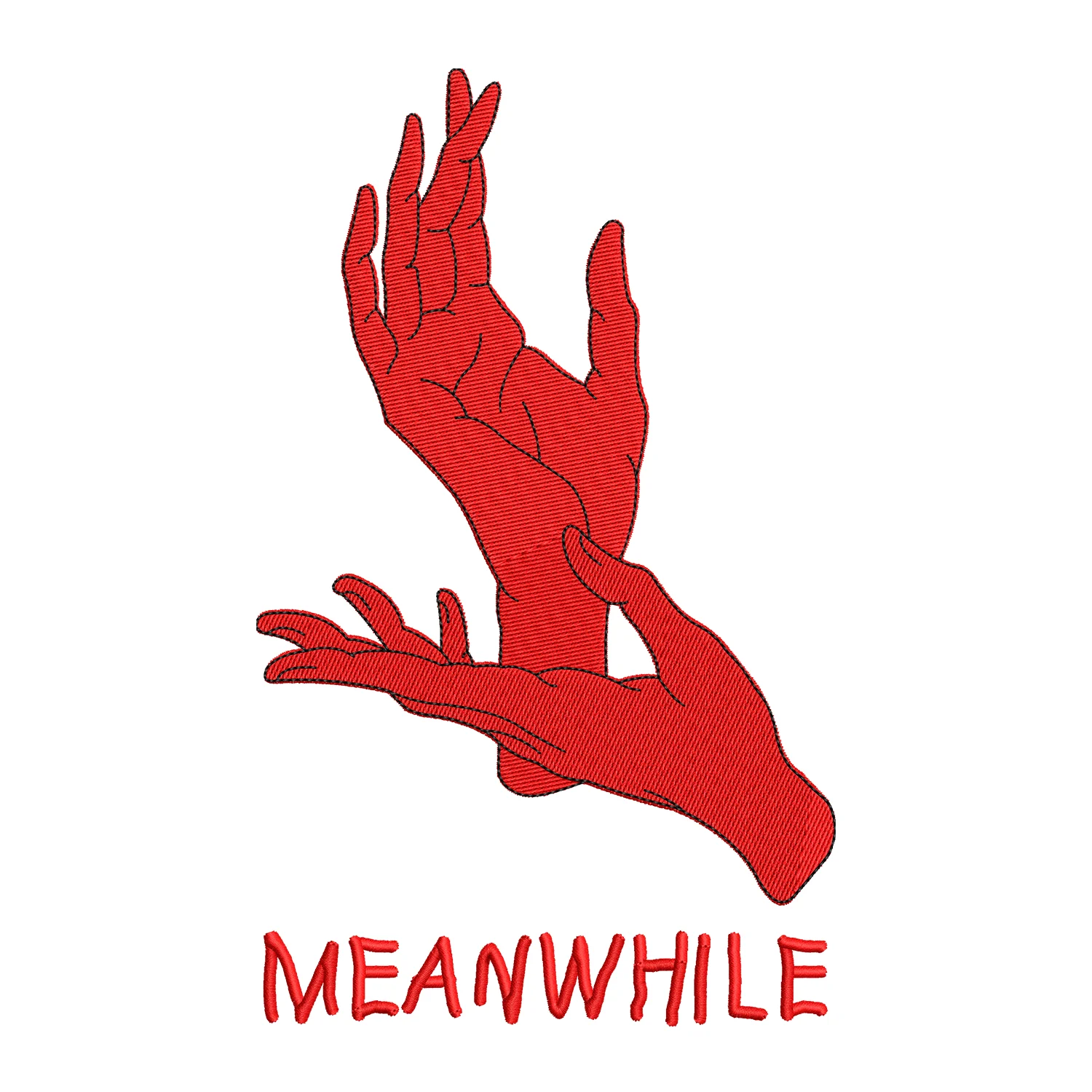 Meanwhile Hands Embroidery Design