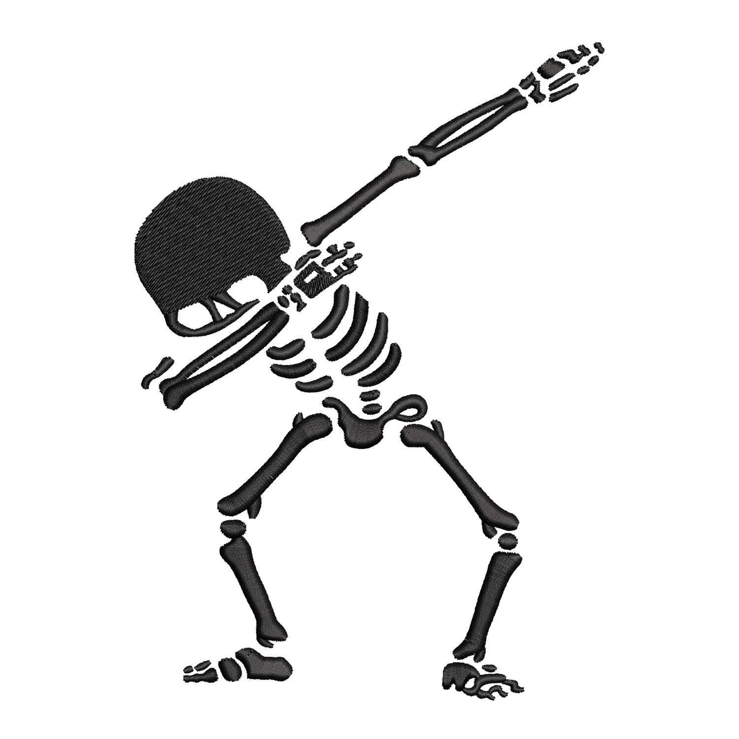 Skeleton Dab Embroidery Design