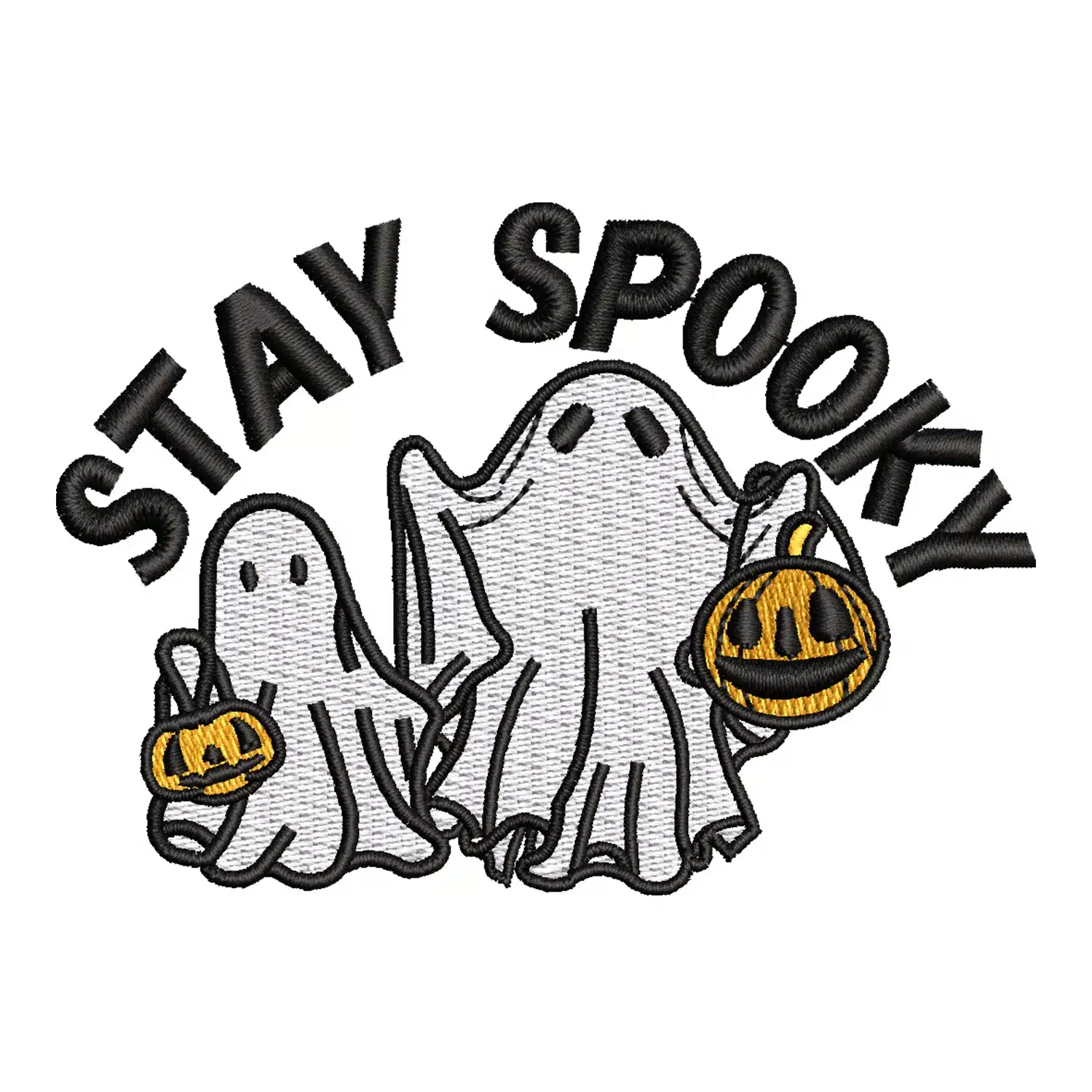 Stay Spooky Ghosts Embroidery Design