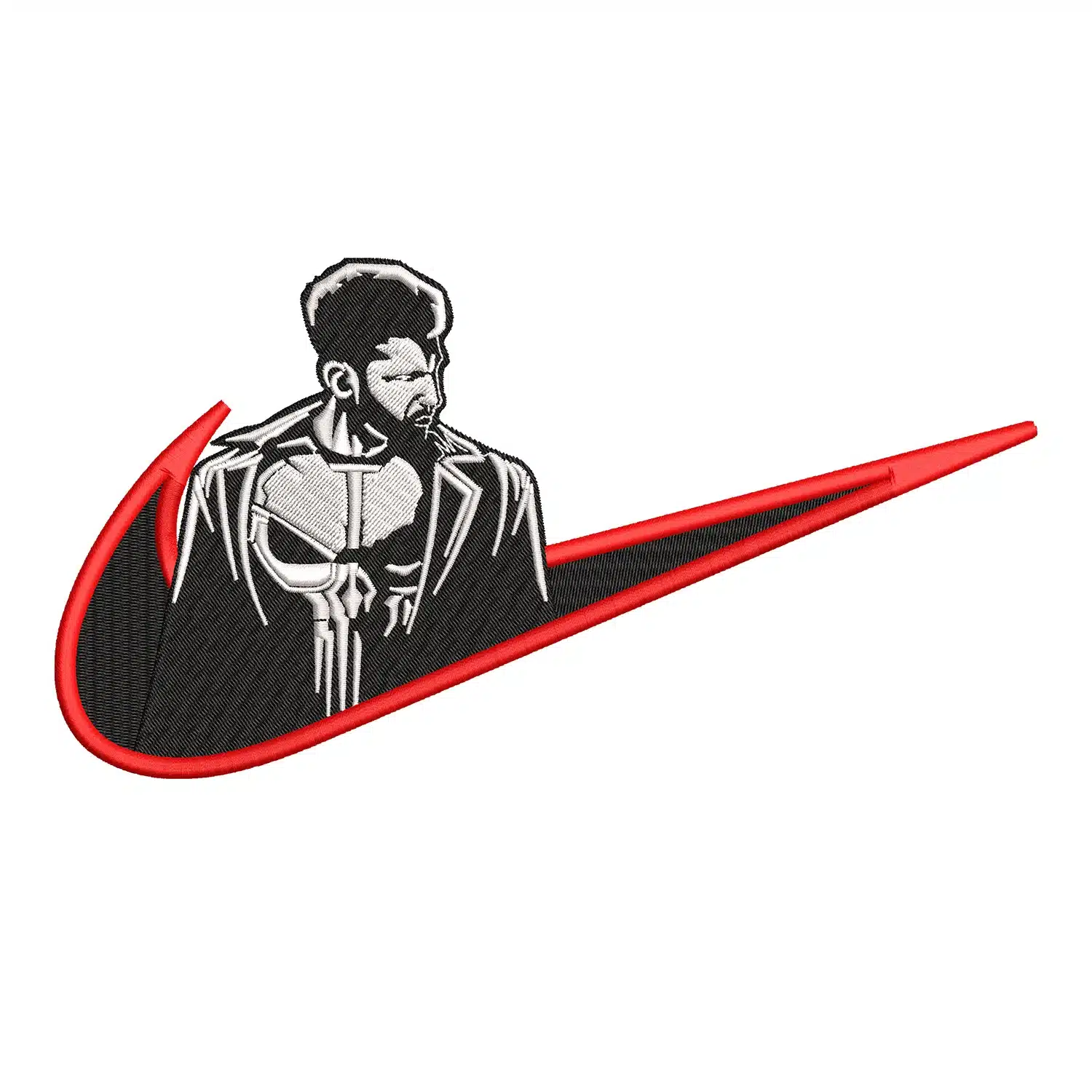 Punisher Swoosh Embroidery Design