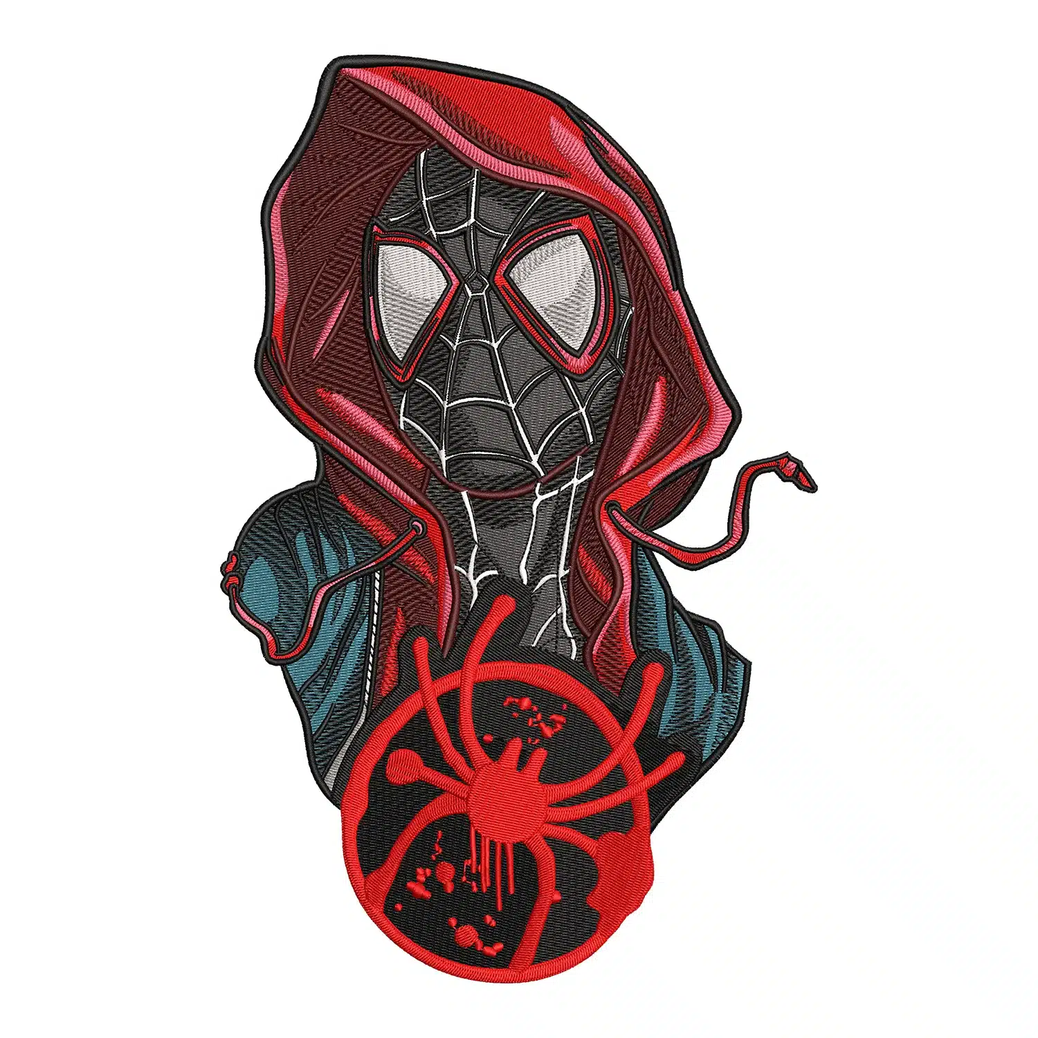 Spiderman Miles Morales Embroidery Design