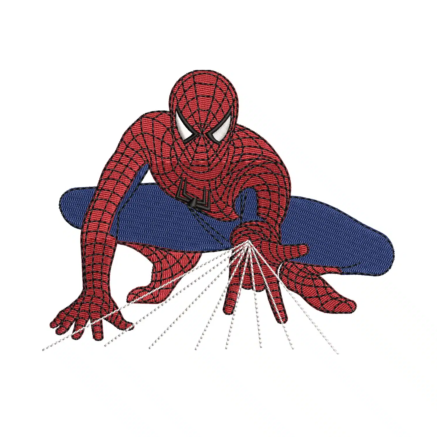 Spiderman Shooting Web Embroidery Design