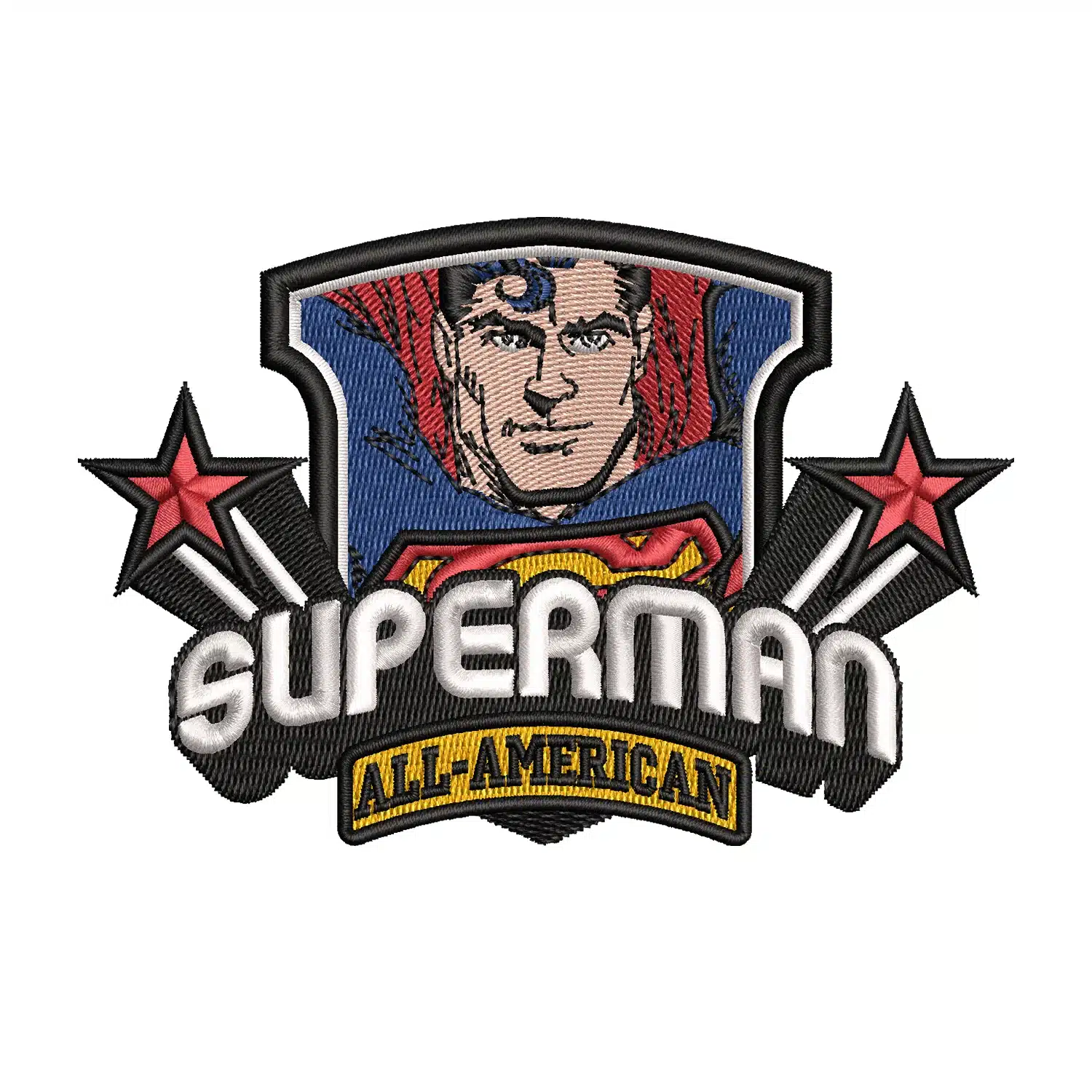 Superman All American Embroidery Design