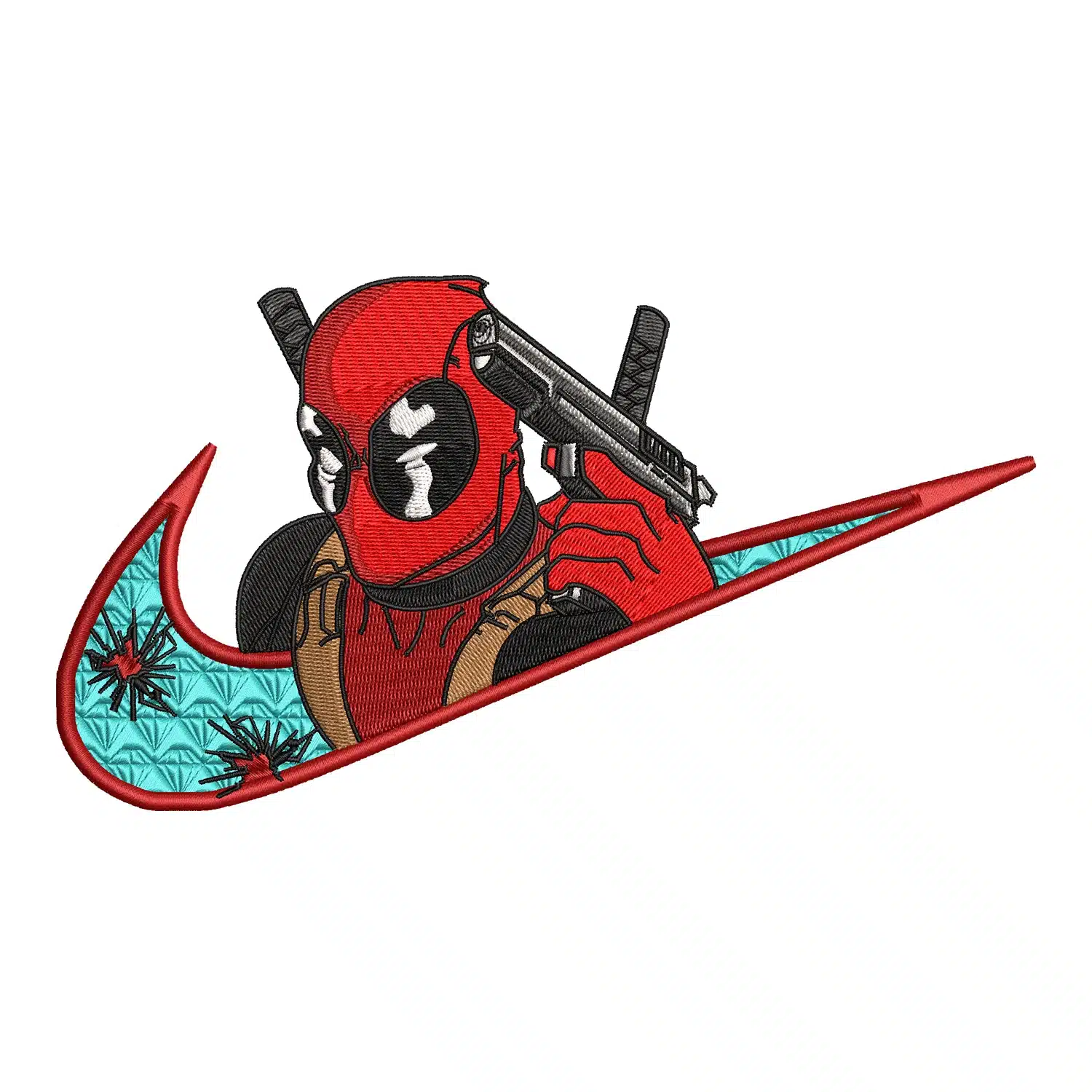 Deadpool Swoosh Embroidery Design