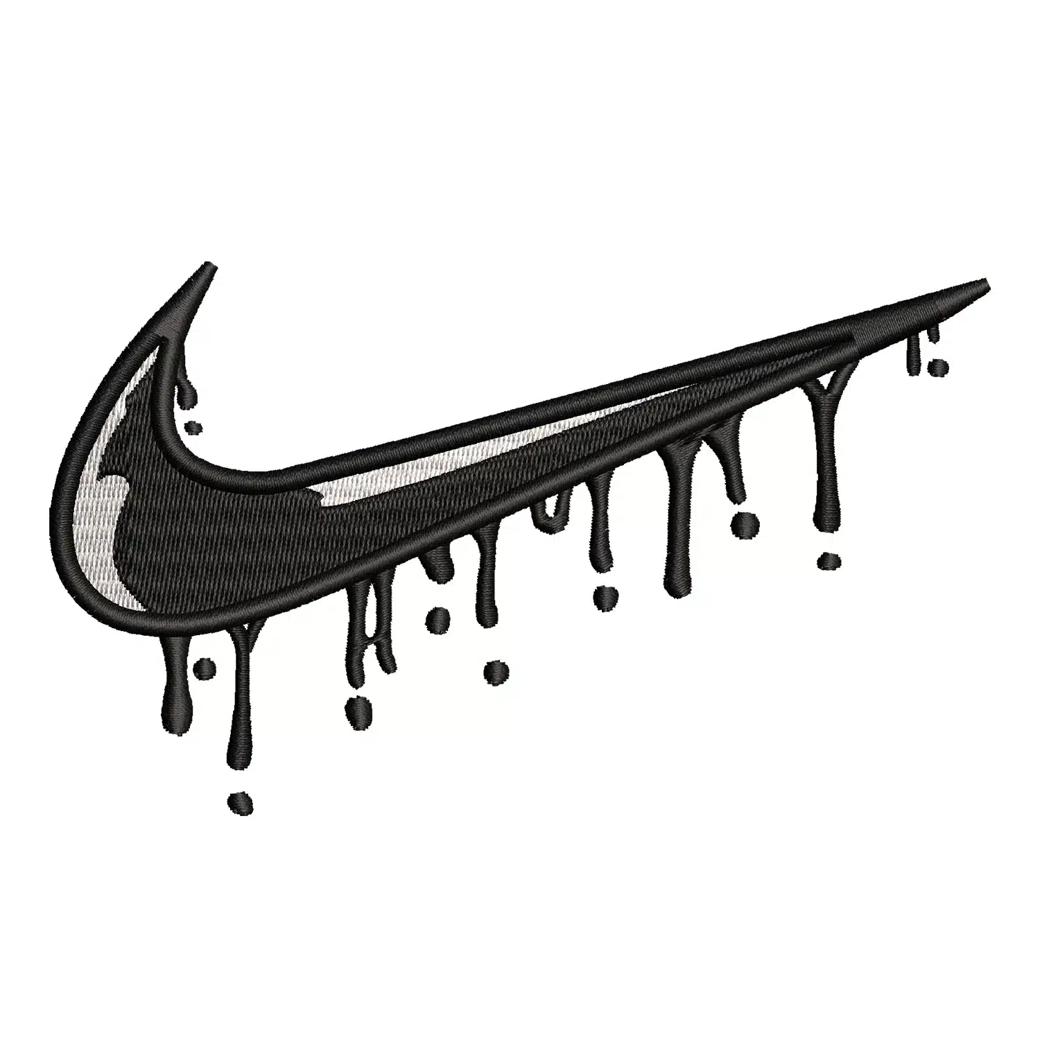 Melting Swoosh Embroidery Design