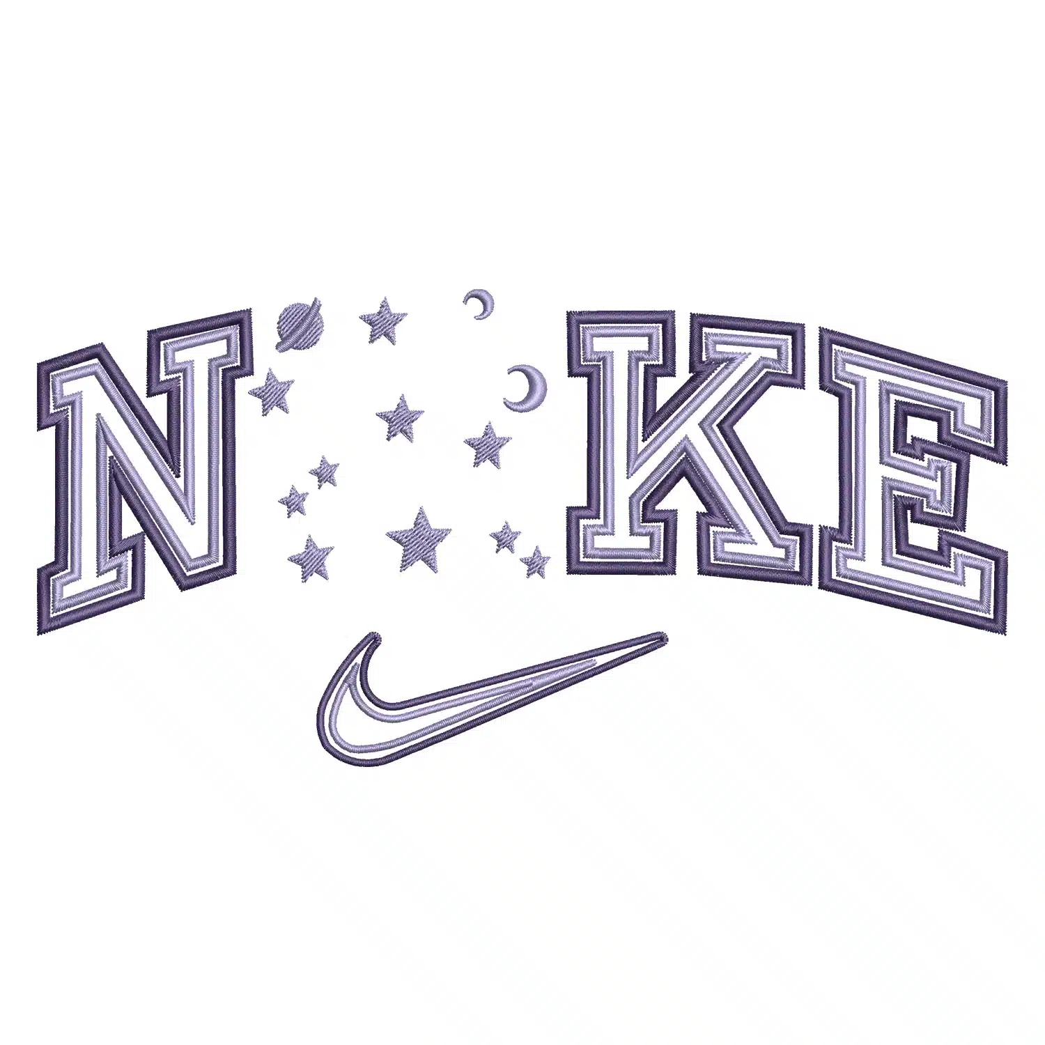 Nike Space Embroidery Design