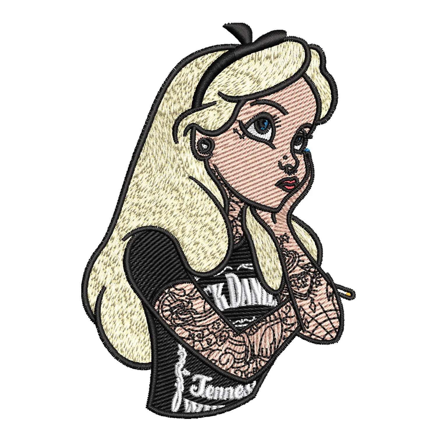 Mordern Alice Embroidery Design