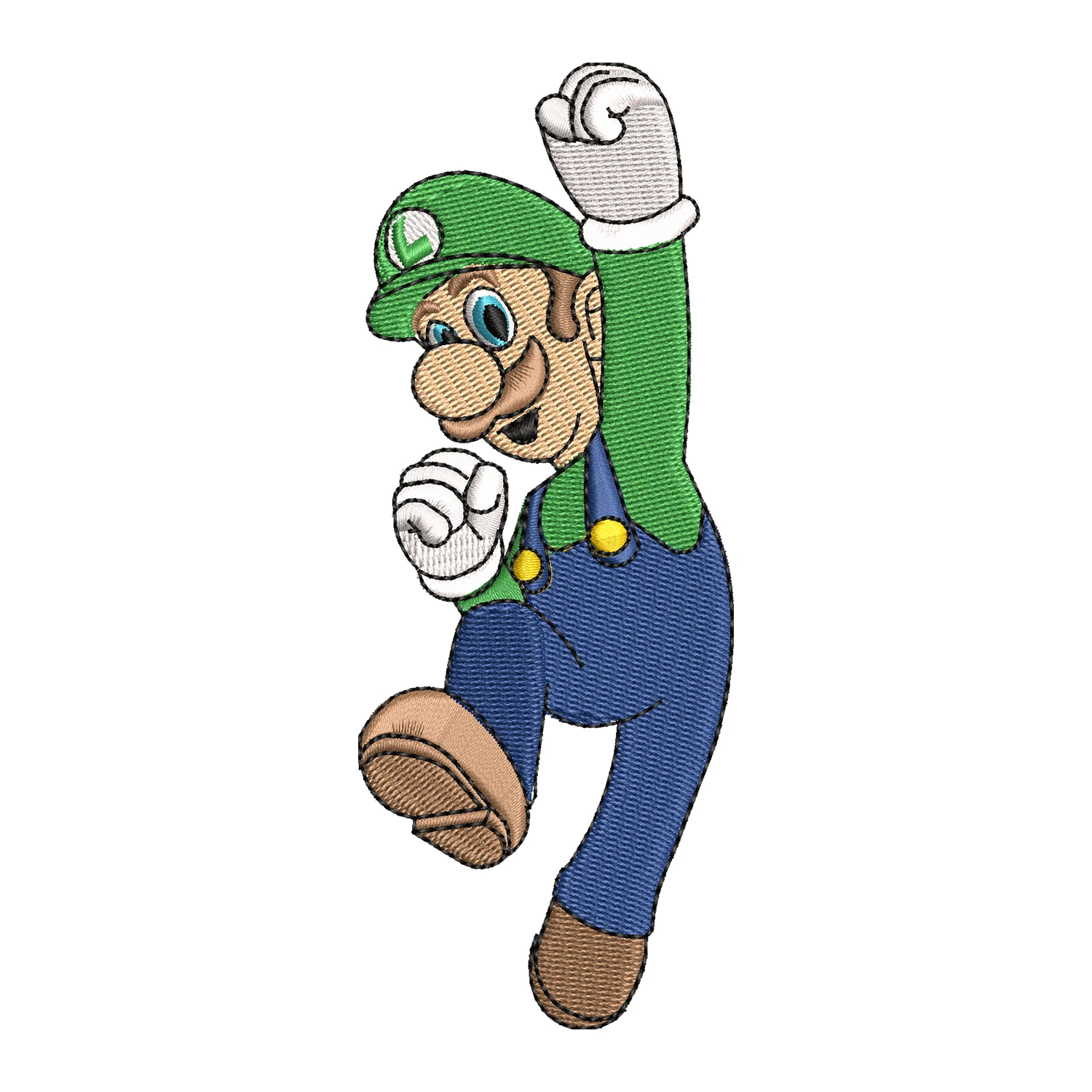 Luigi Embroidery Design