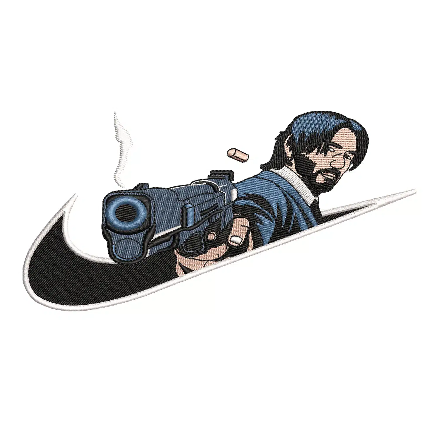 John Wick Swoosh Embroidery Design