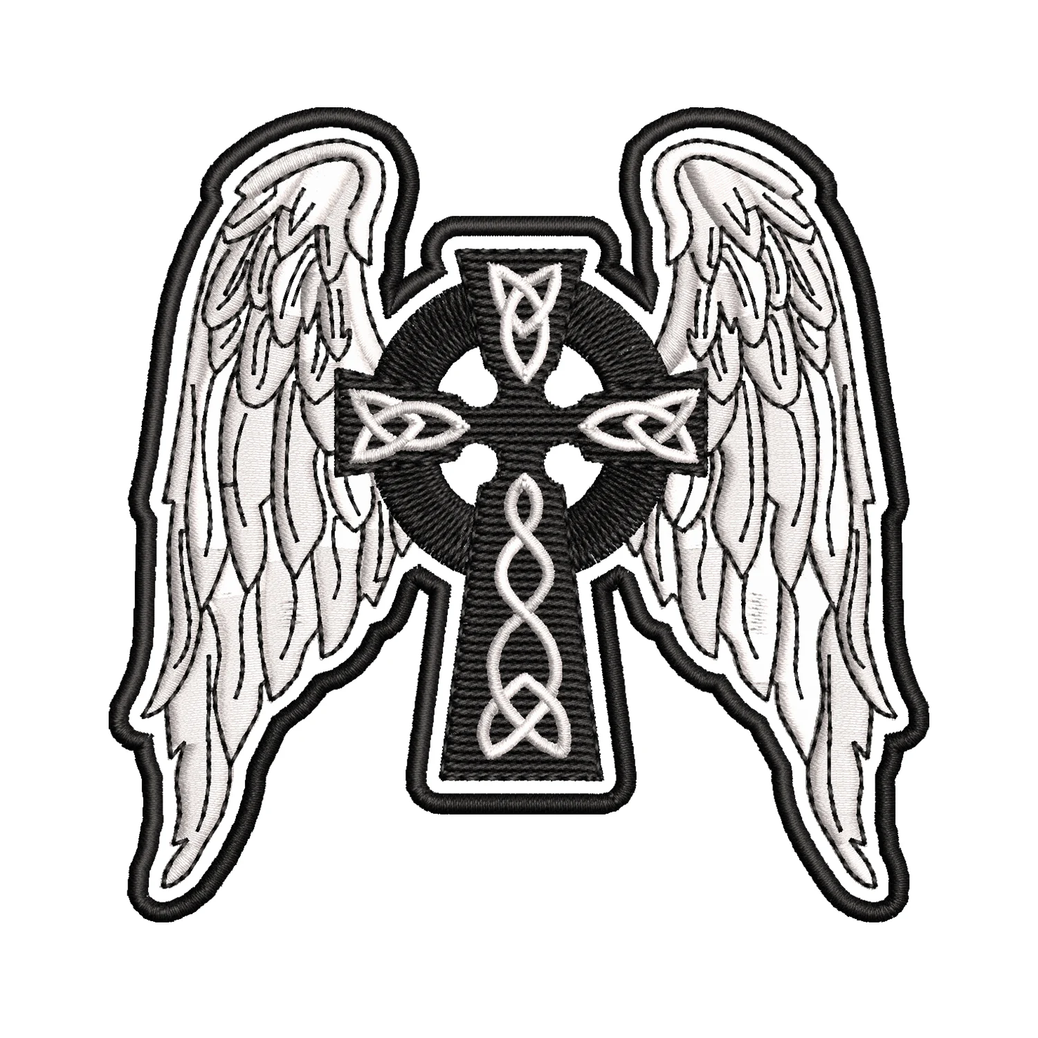 Celtic Cross Wings Embroidery Design