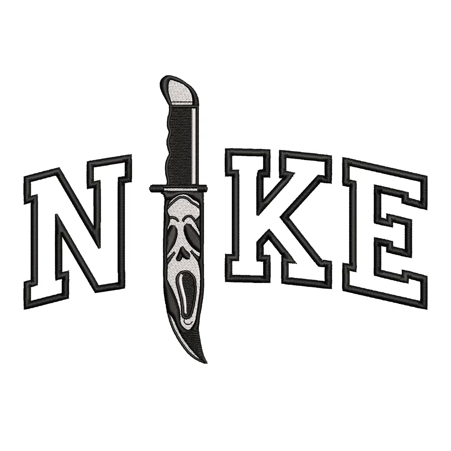 Ghostface Nike Embroidery Design