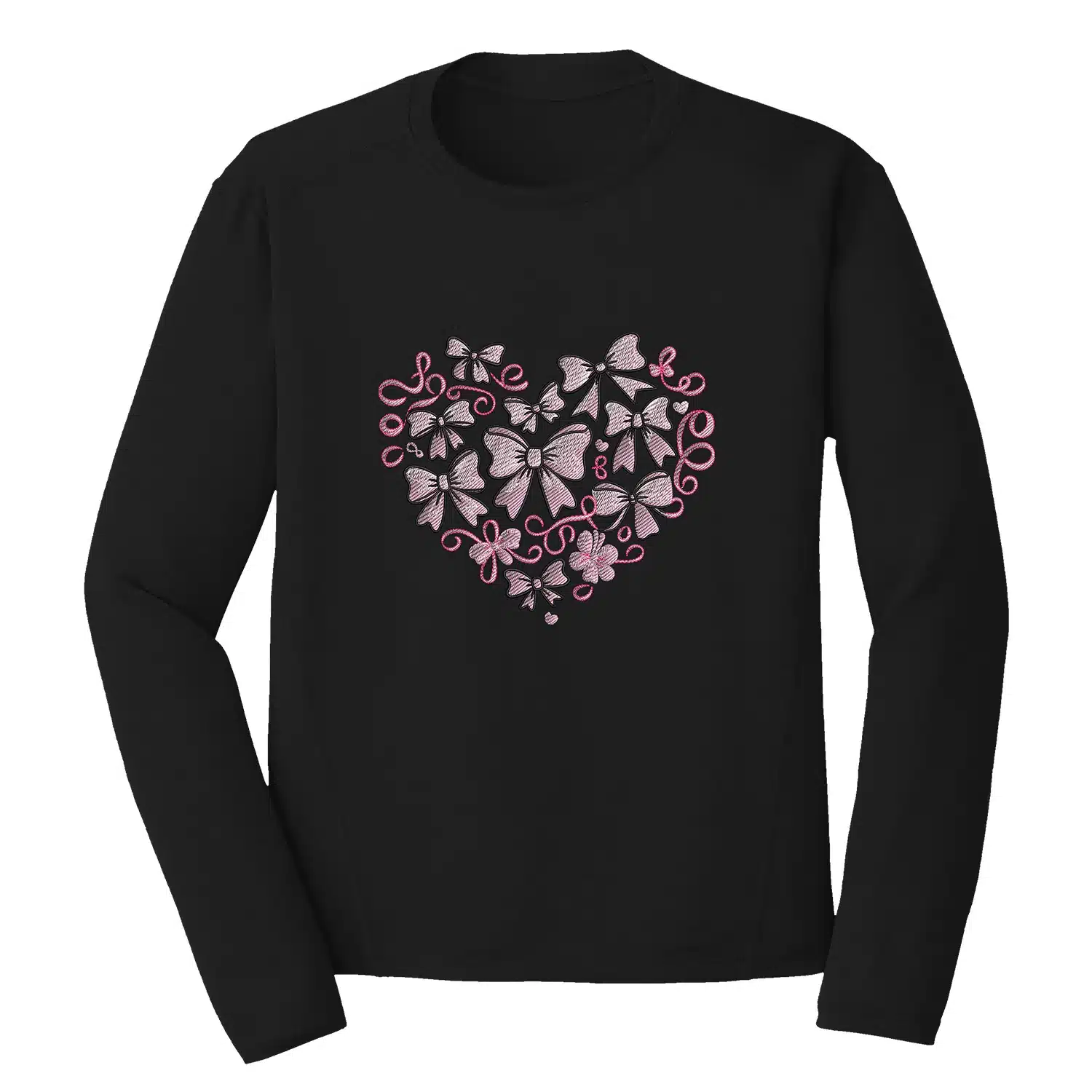 Heart of Bows Embroidery Design - Love & Valentine 1 Mockup LAV20