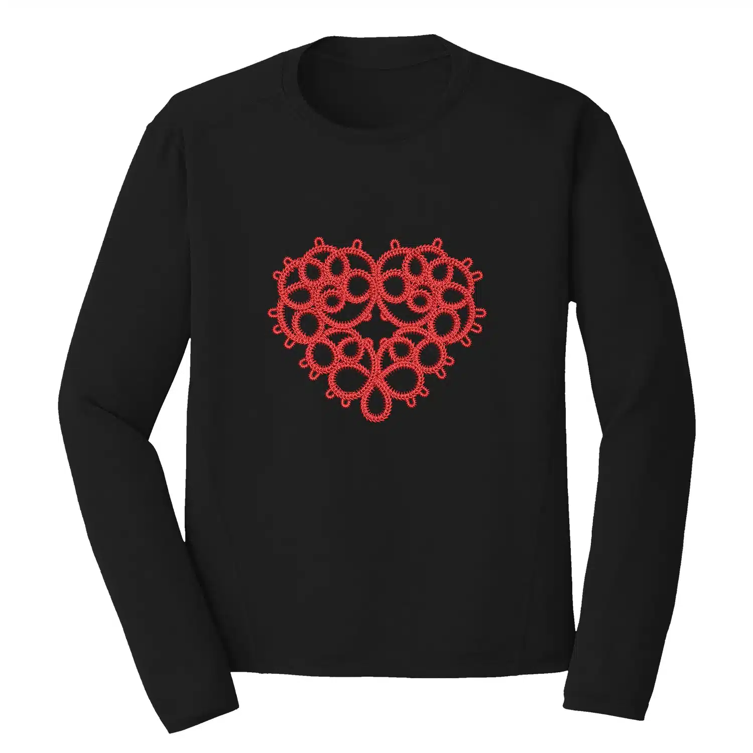 Heart Pattern Embroidery Design - Love & Valentine 1 Mockup LAV21