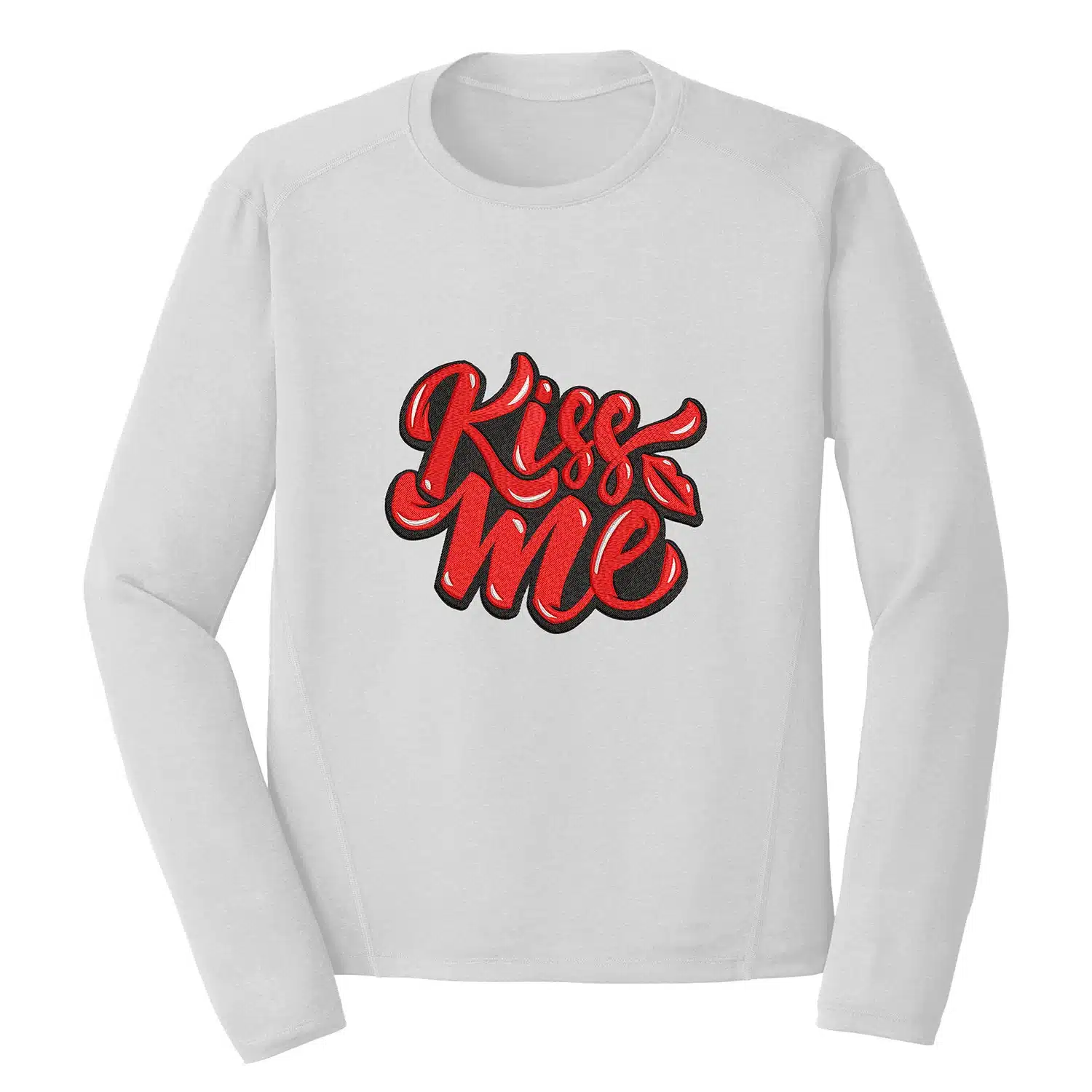 Kiss Me Embroidery Design - Love & Valentine 1 Mockup LAV31