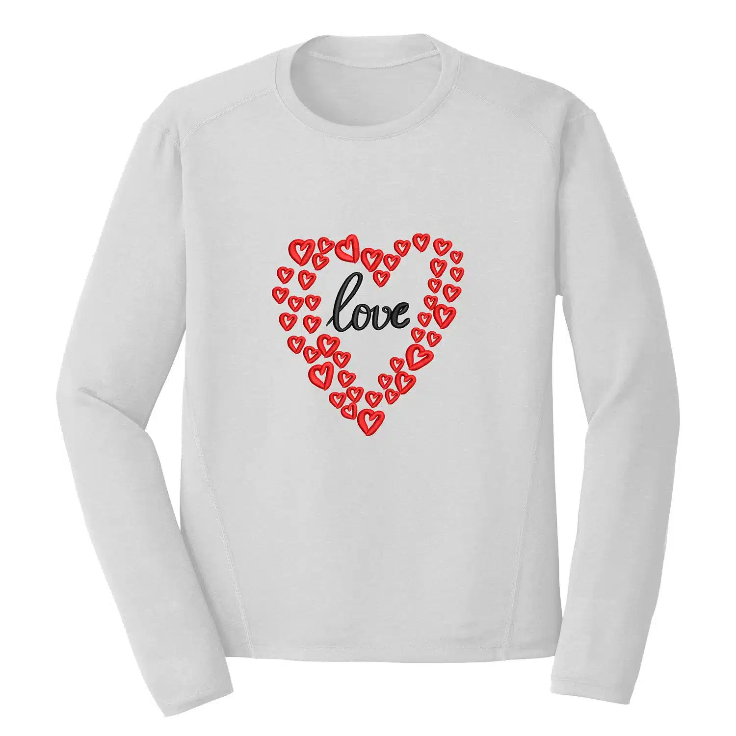 Love in Mini Hearts Embroidery Design - Love & Valentine 1 Mockup LAV40