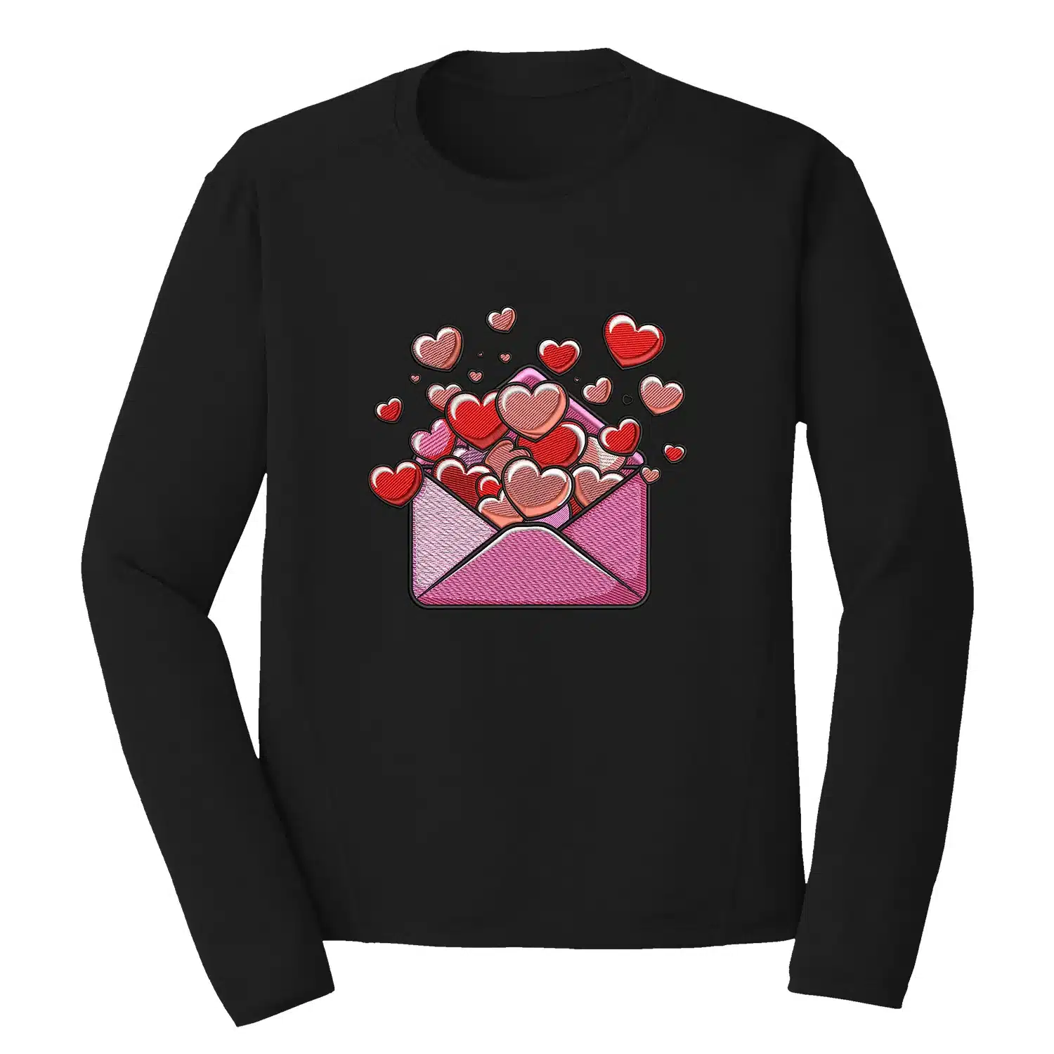 Love Letter with Hearts Embroidery Design - Love & Valentine 1 Mockup LAV42