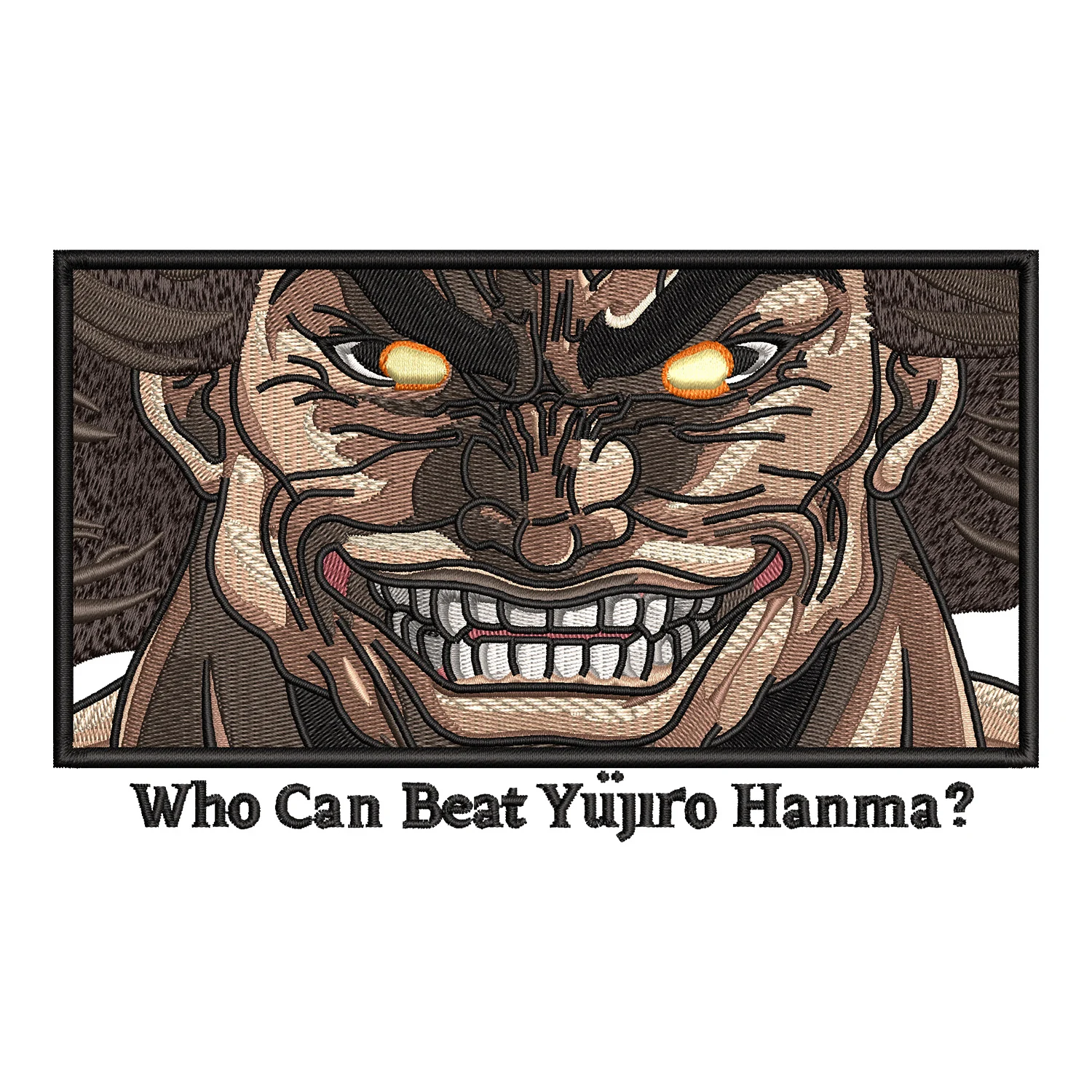 Yugiro Hanma Embroidery Design