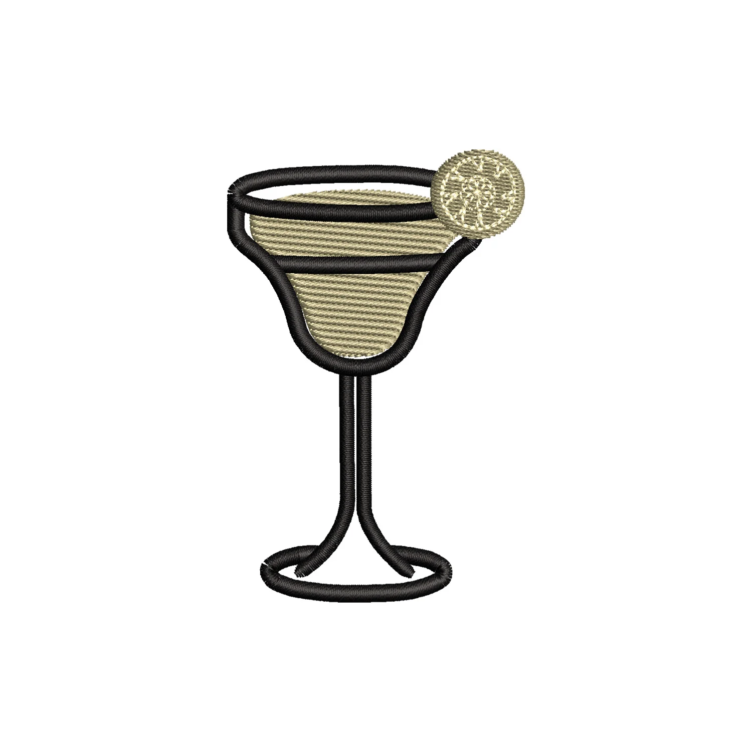 Lemon Drop Martini Embroidery Design