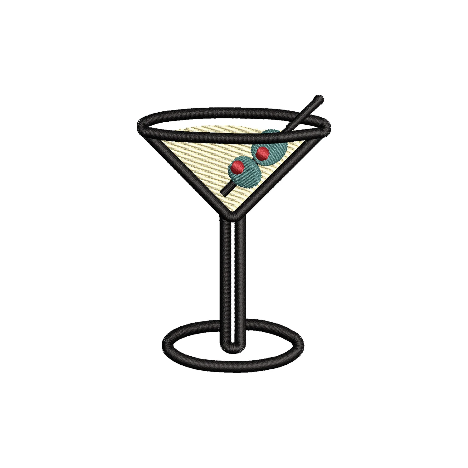 Olive Martini Embroidery Design