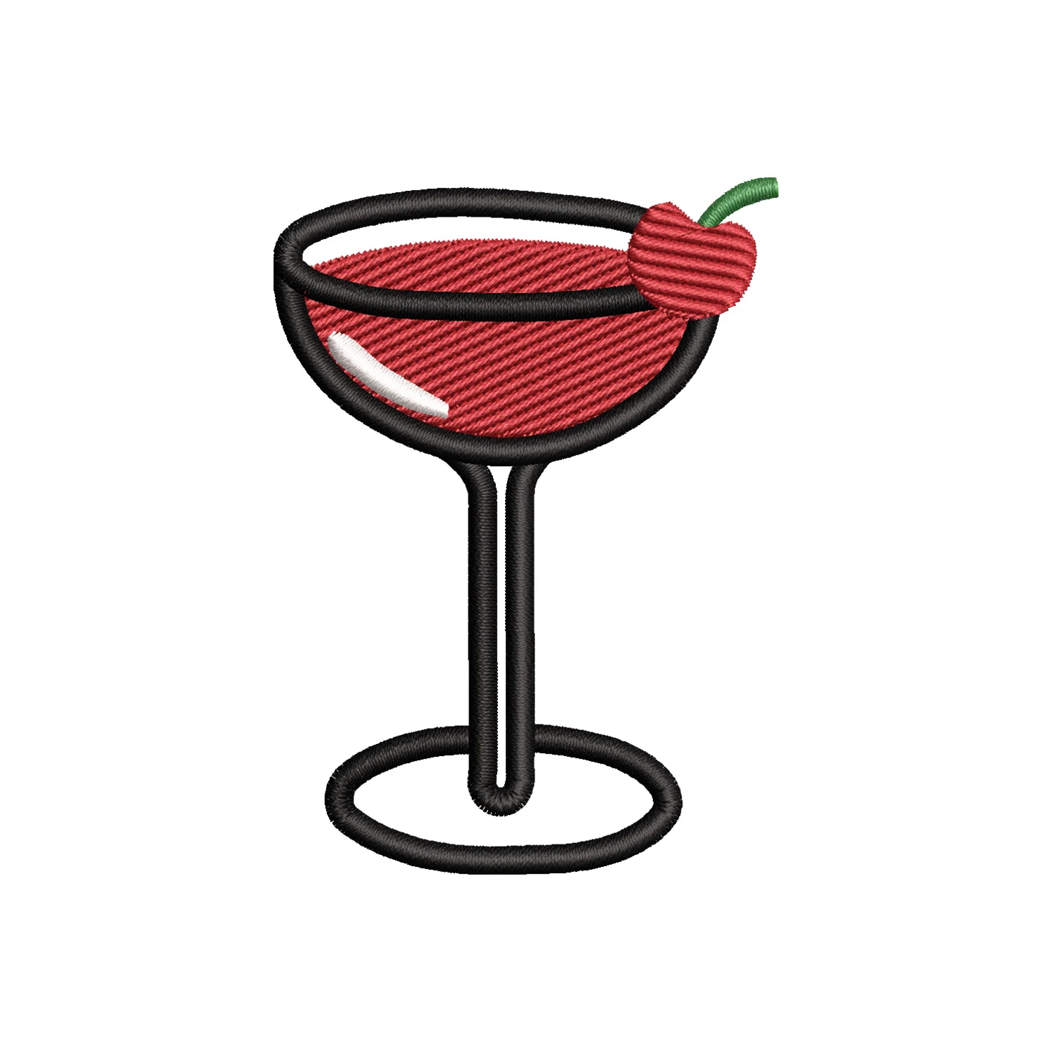 Cherry Martini Embroidery Design