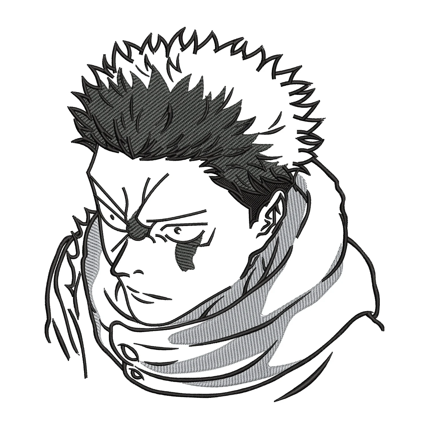 Itadori Yuji Embroidery Design