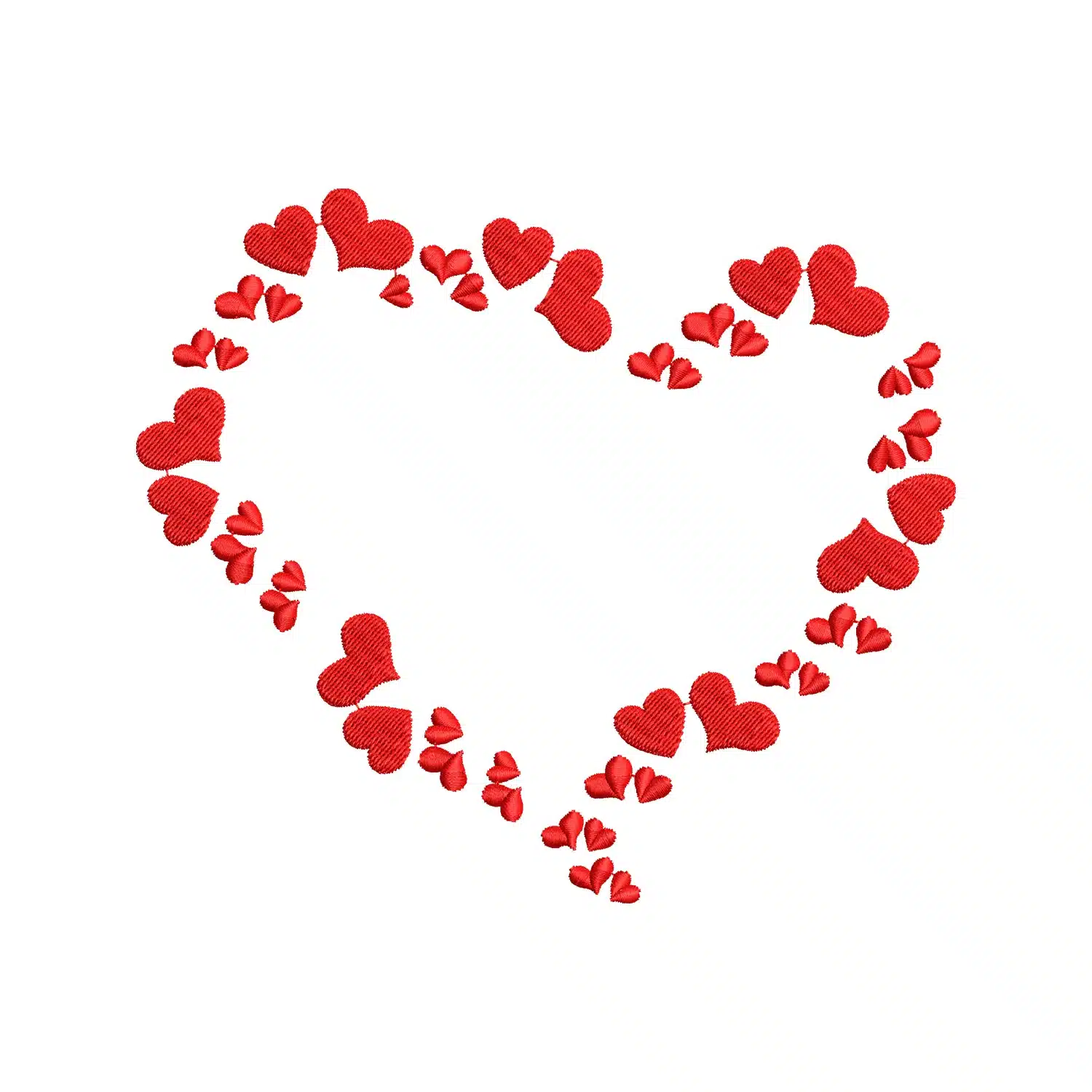 Heart made of Mini Hearts Embroidery Design