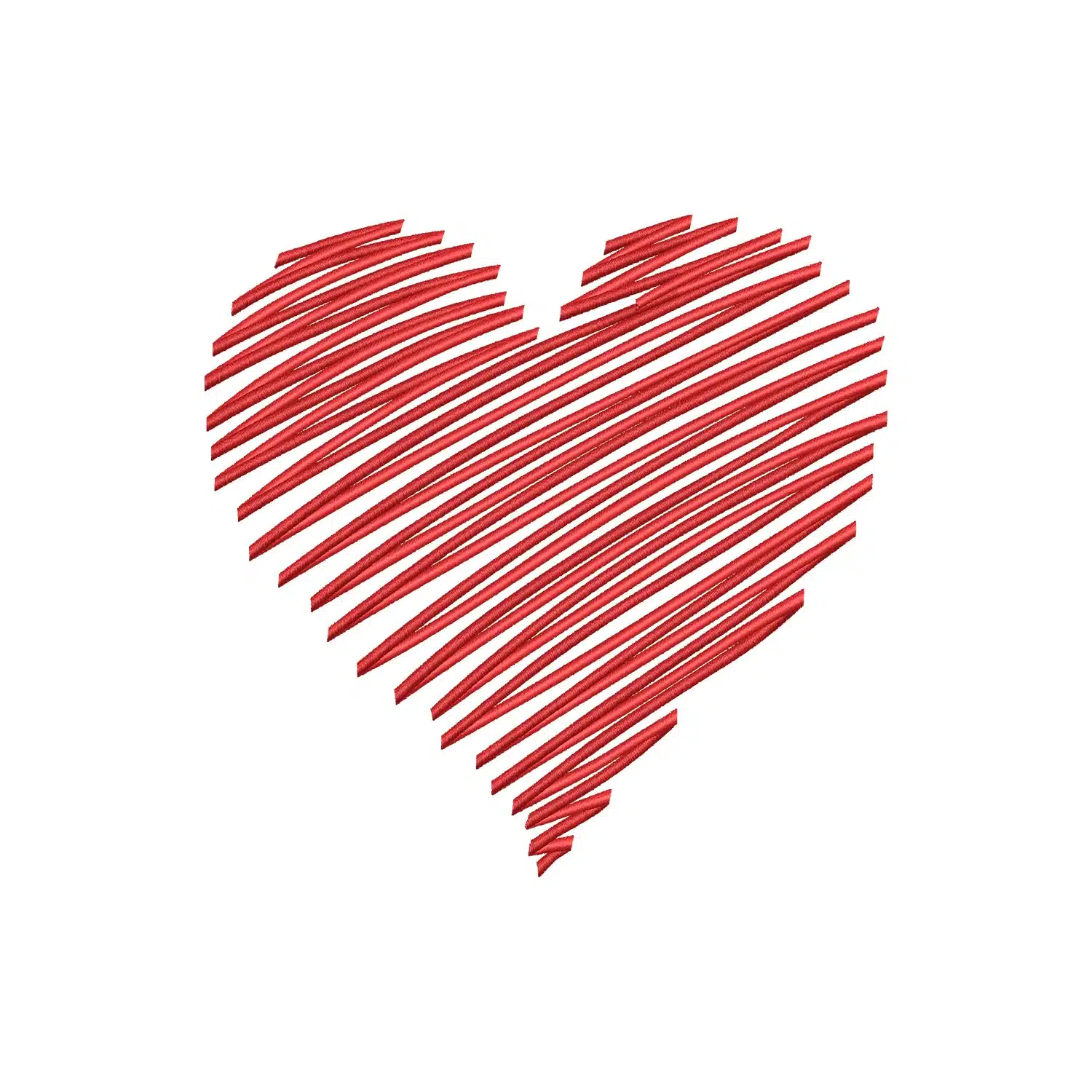Heart Scribble Embroidery Design