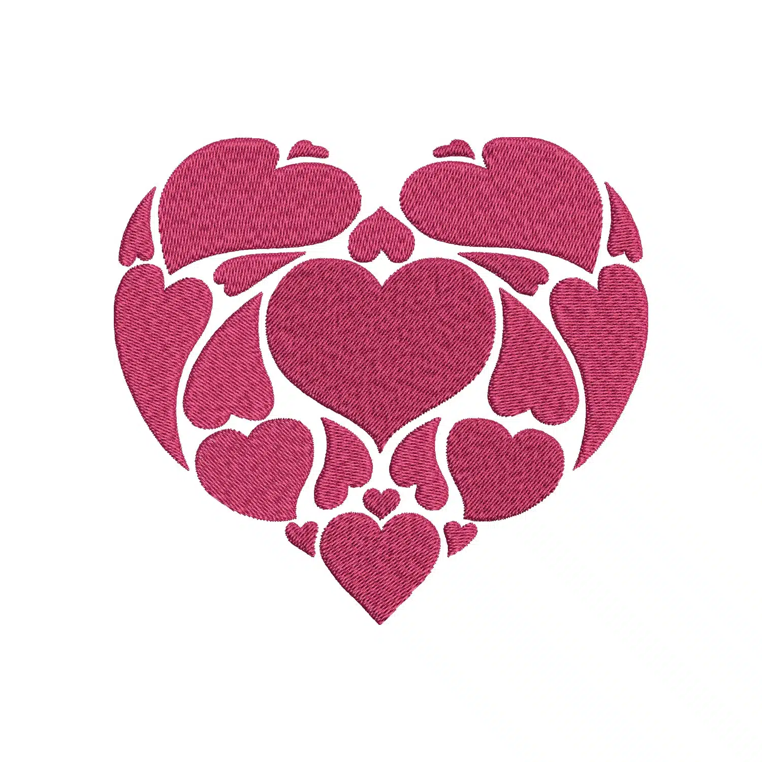 Heart Shaped Heart Embroidery Design