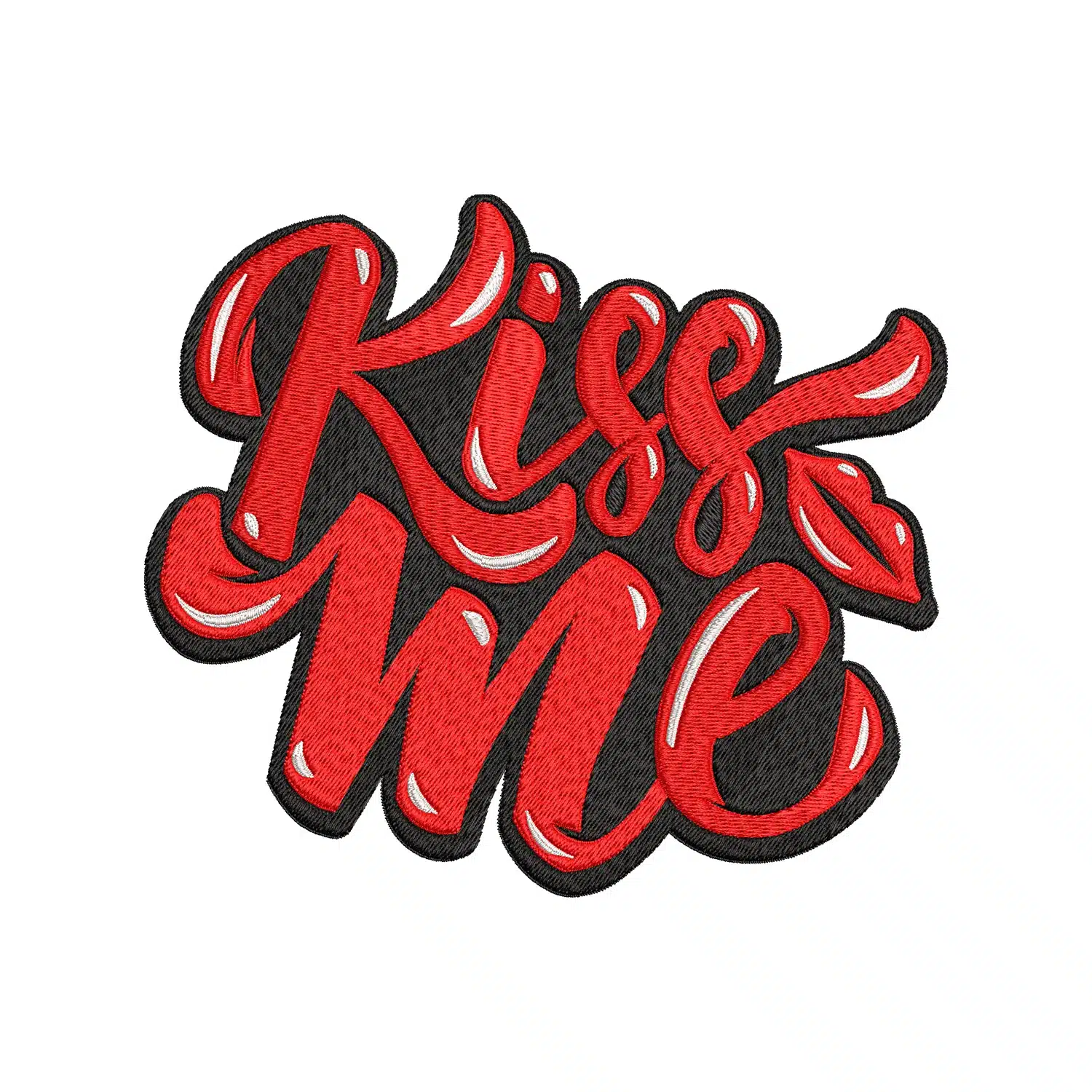 Kiss Me Embroidery Design Kiss Me Embroidery Design