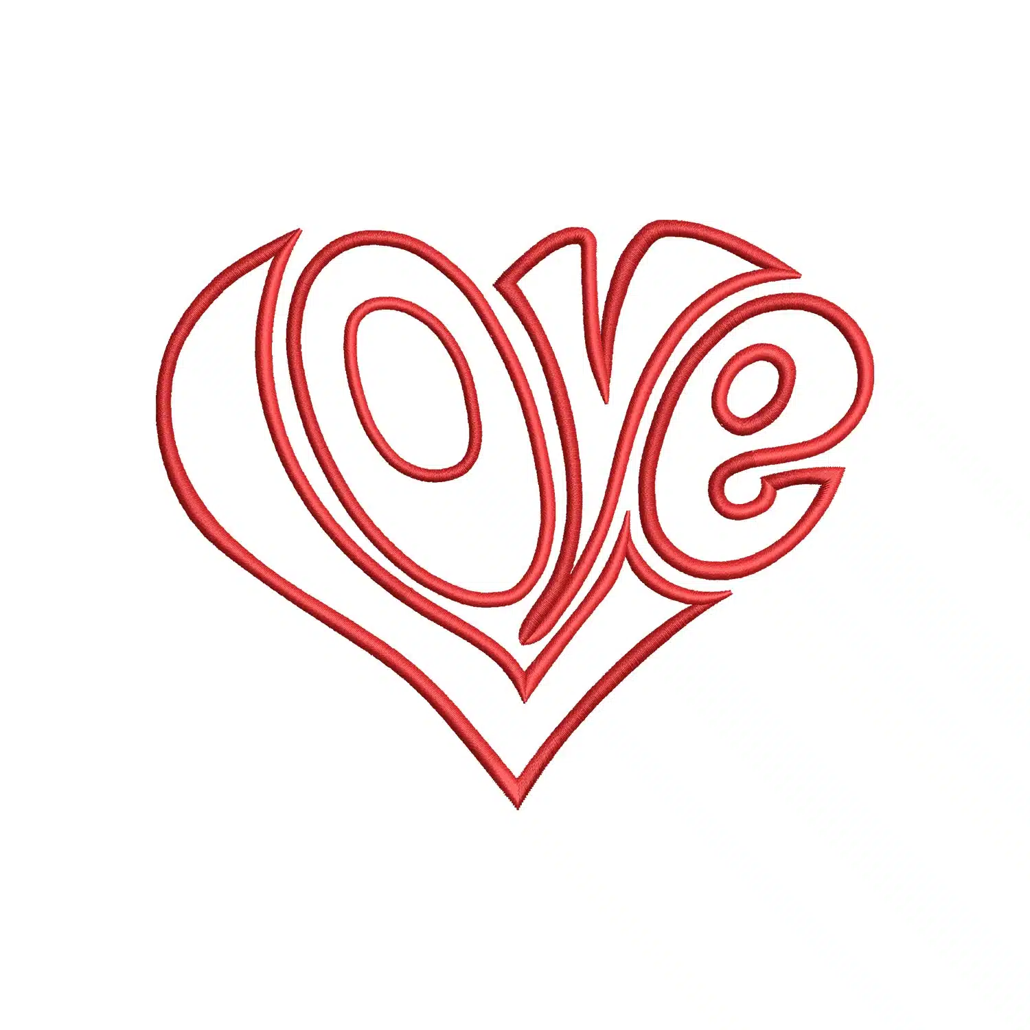 Love Applique Embroidery Design