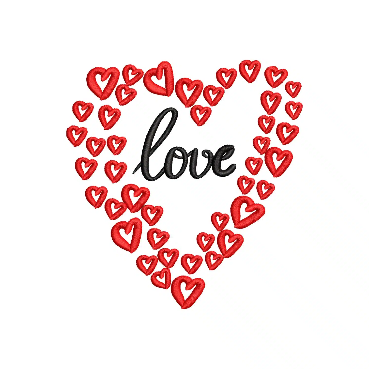 Love in Mini Hearts Embroidery Design Love in Mini Hearts Embroidery Design