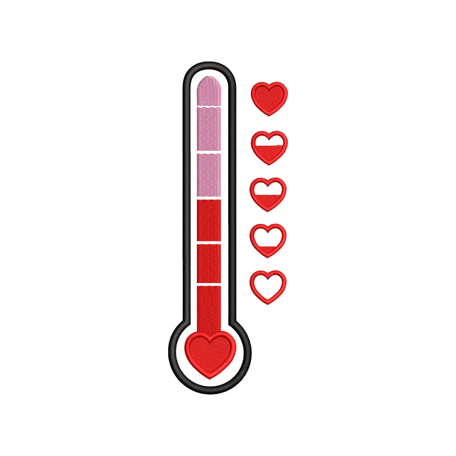 Love Thermometer Embroidery Design