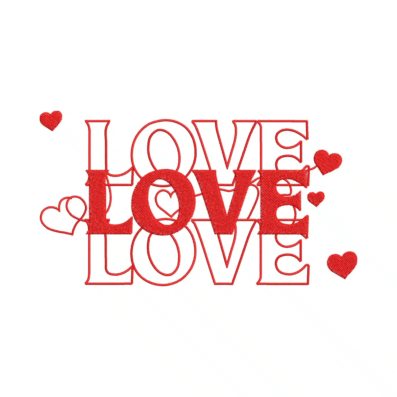 Love Embroidery Design